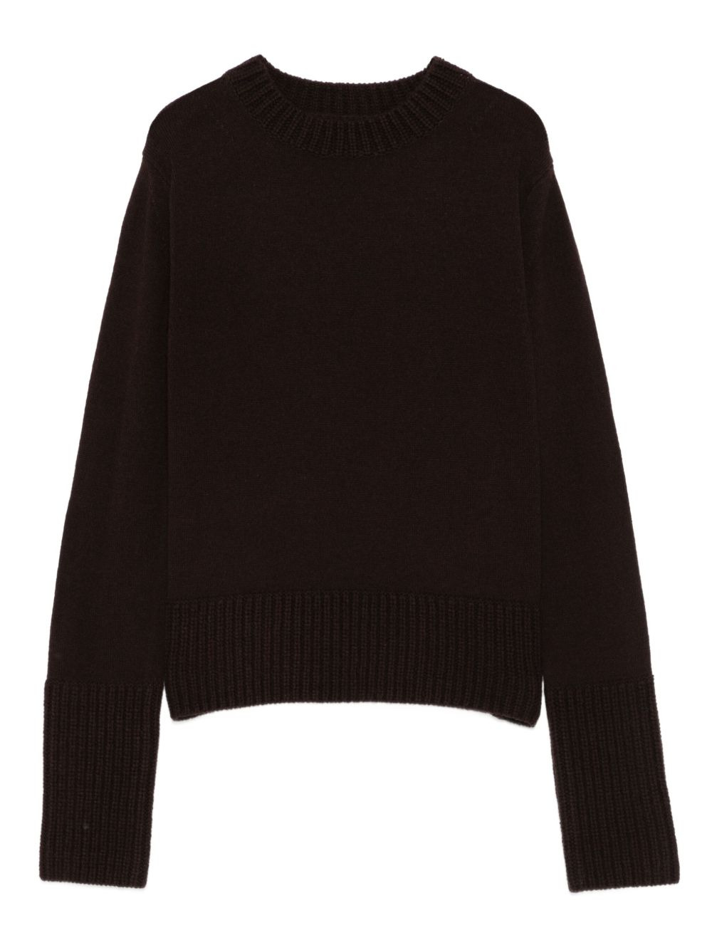ribbed-cuff wool sweater - 1