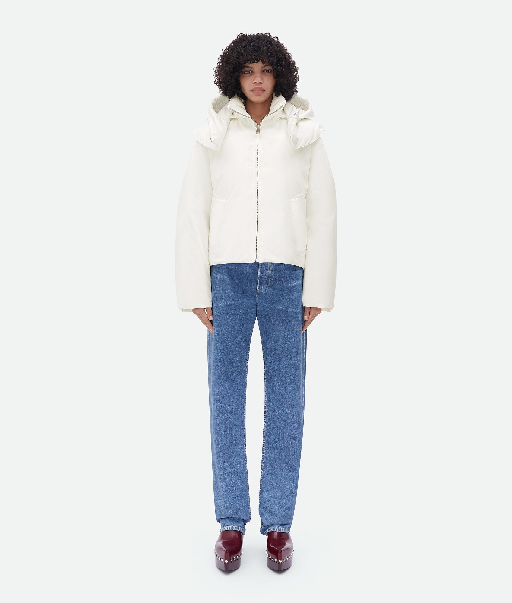 Frosted Poplin Puffer Jacket - 1