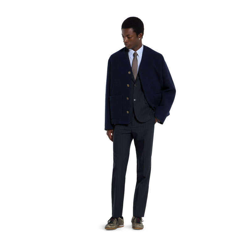 GUCCI Single-breast pinstripe wool jacket outlook