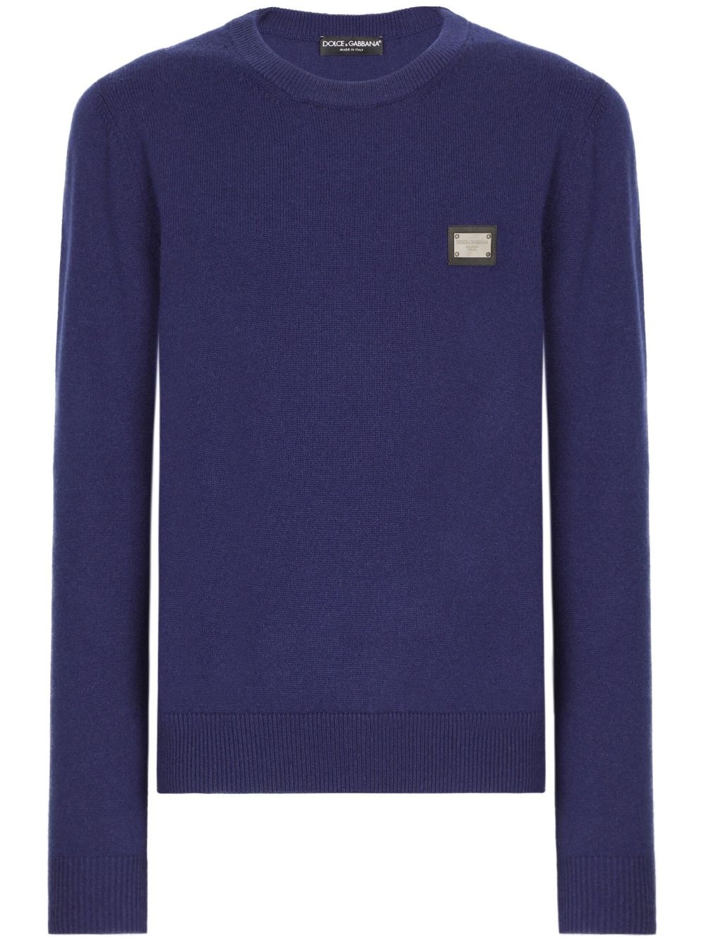 logo-plaque wool jumper - 1