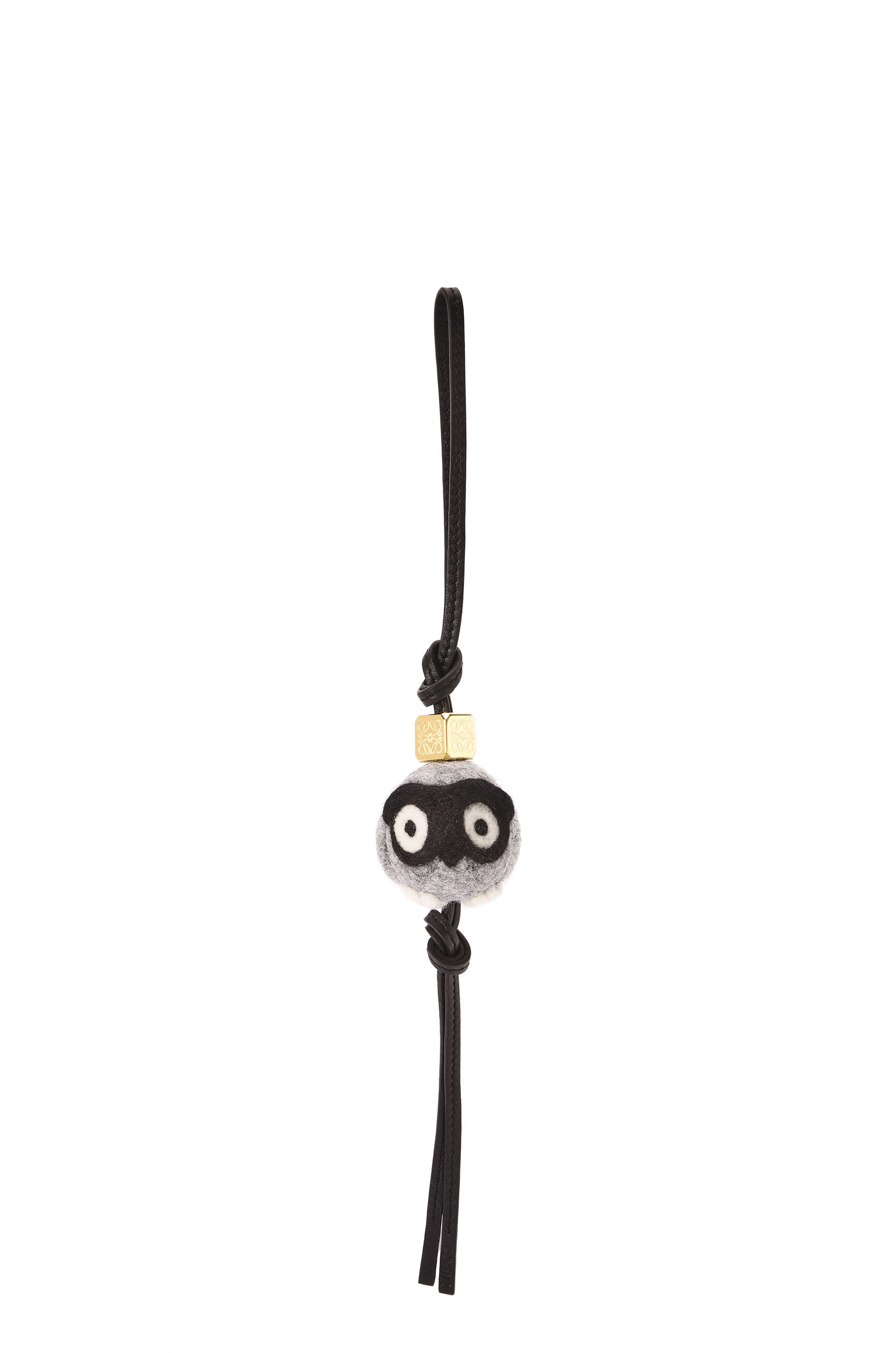 Owl charm in felt and calfskin - 1