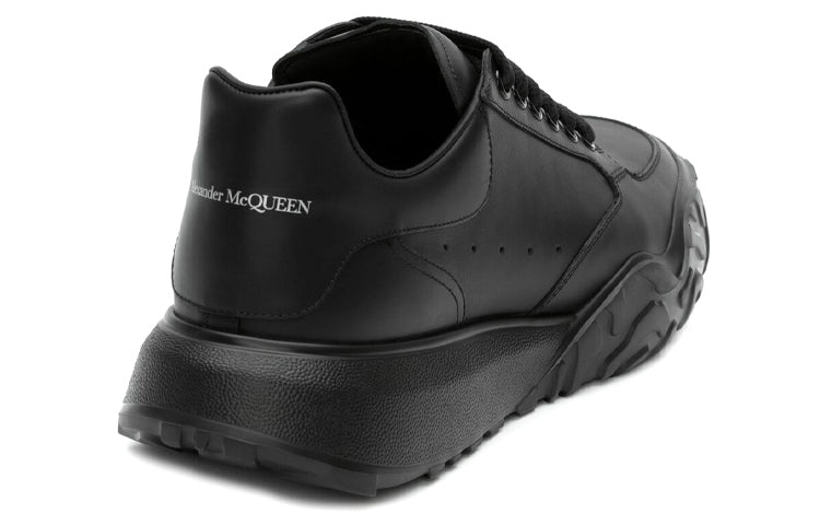 Alexander McQueen Oversized Court Trainer 'Black Leather' 634619WIA981000 - 4