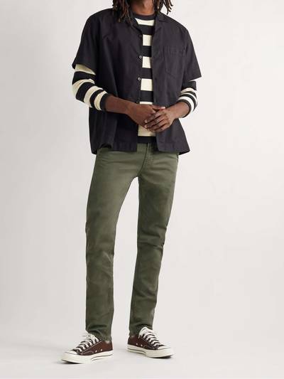 Nudie Jeans Slim Adam Garment-Dyed Stretch Organic Cotton-Twill Trousers outlook