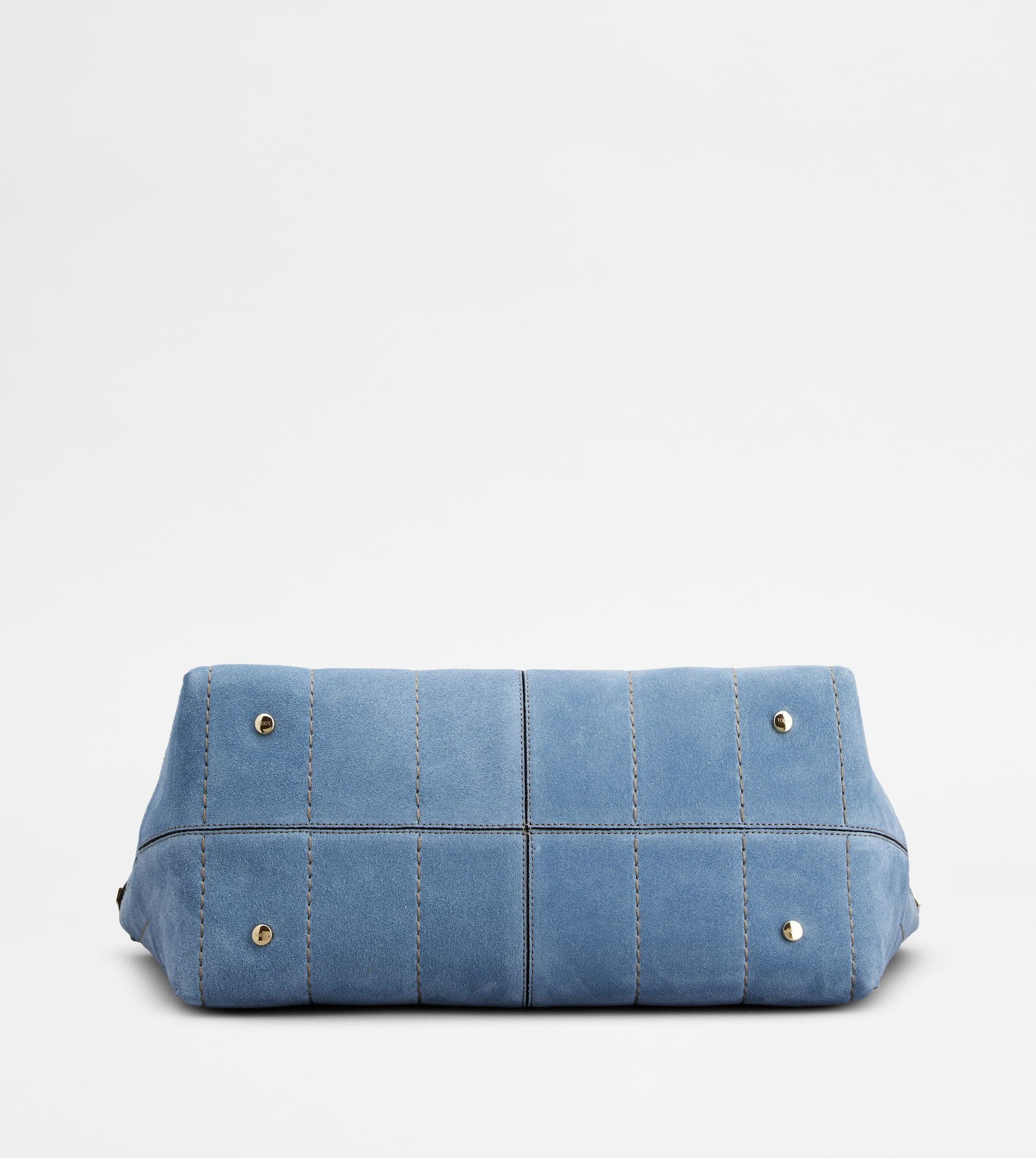 TOD'S DI BAG FOLIO IN SUEDE MEDIUM-SMALL - BLUE - 4