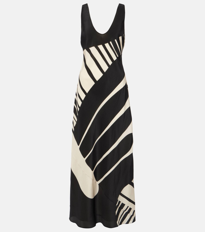 Arte printed silk satin slip dress - 1