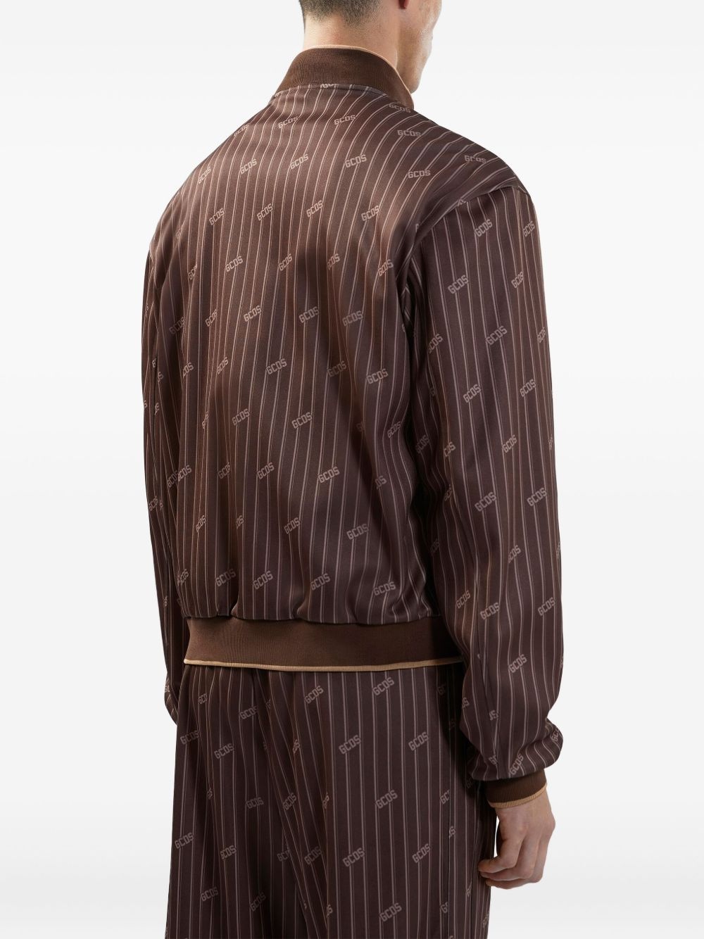 pinstriped track jacket - 5