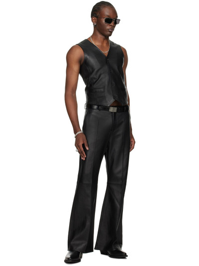 LU'U DAN SSENSE Exclusive Black Tailored Leather Vest outlook
