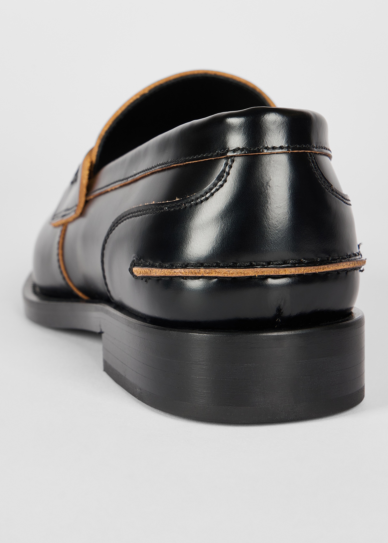 Black High-Shine Leather 'Donovan' Loafers - 3