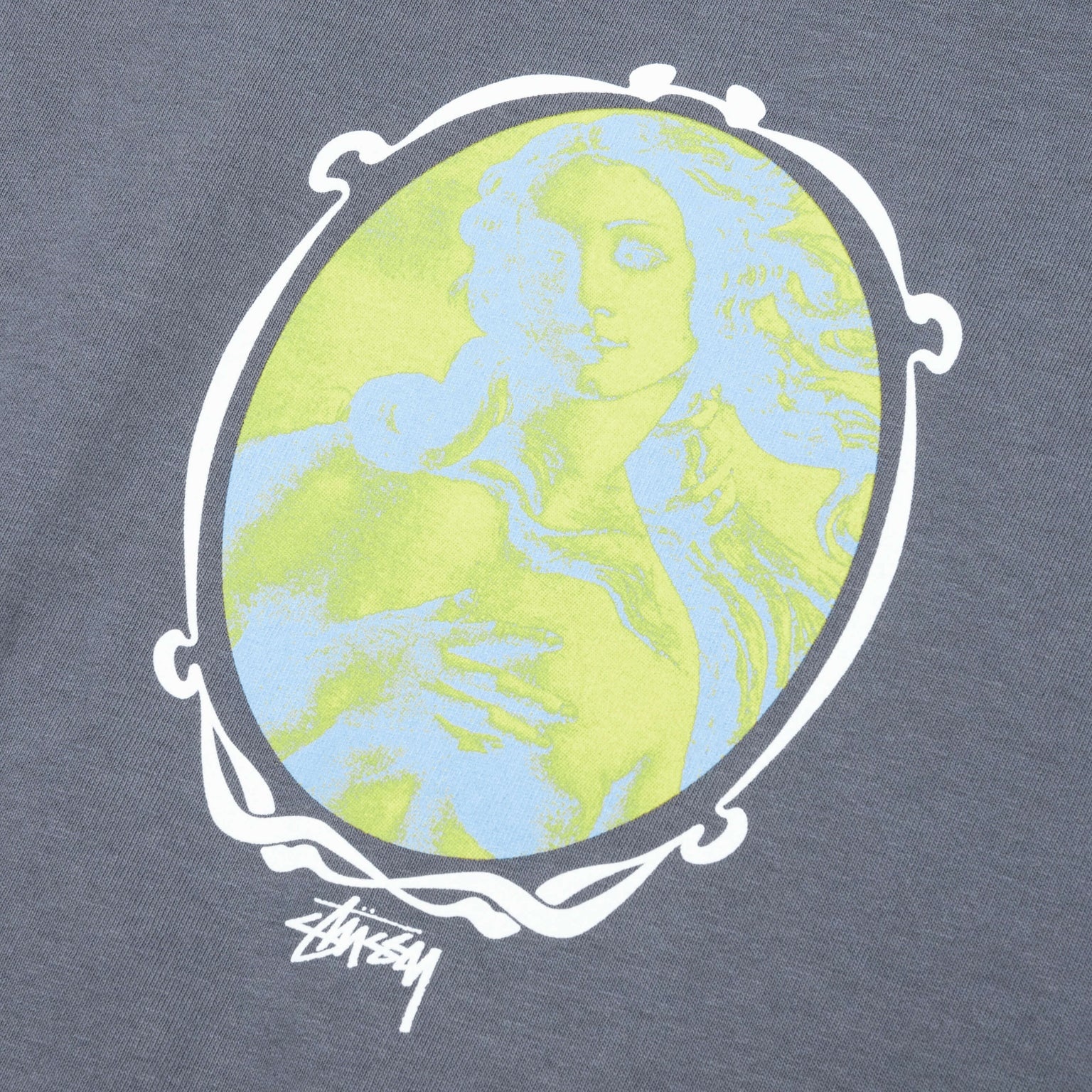 ★人気【STUSSY】★Venus Oval Pigment Dyed T-Shir.t★Indigo Venus Oval Pigment Dyed T-Shirt – Premier
