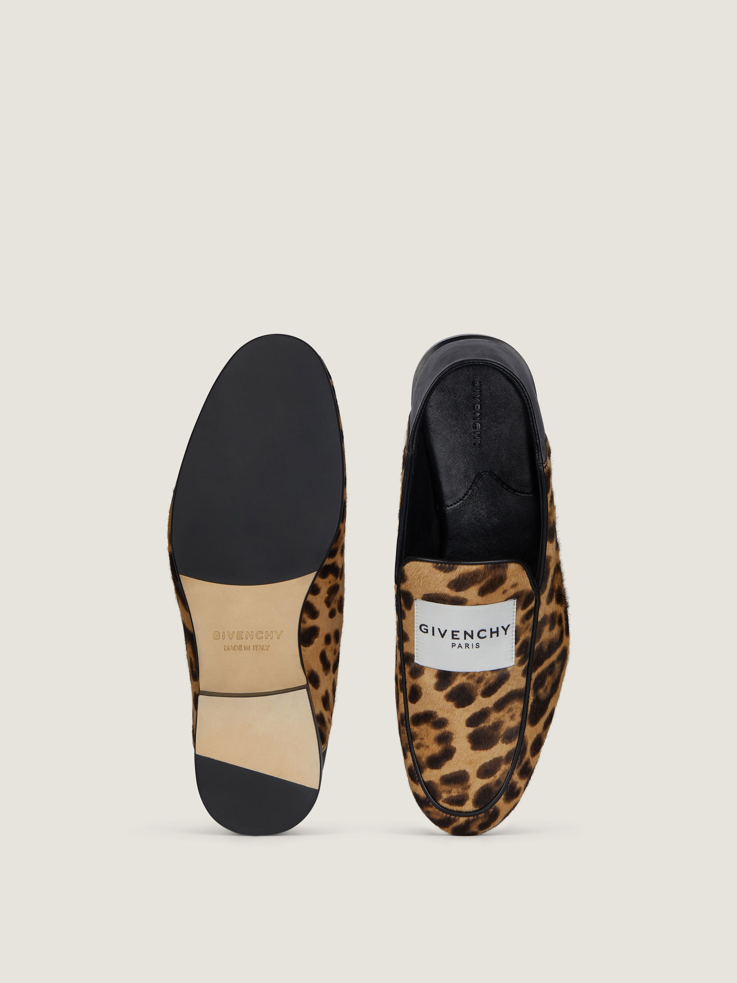 LABEL LOAFERS IN LEATHER WITH LEOPARD PRINT - 4