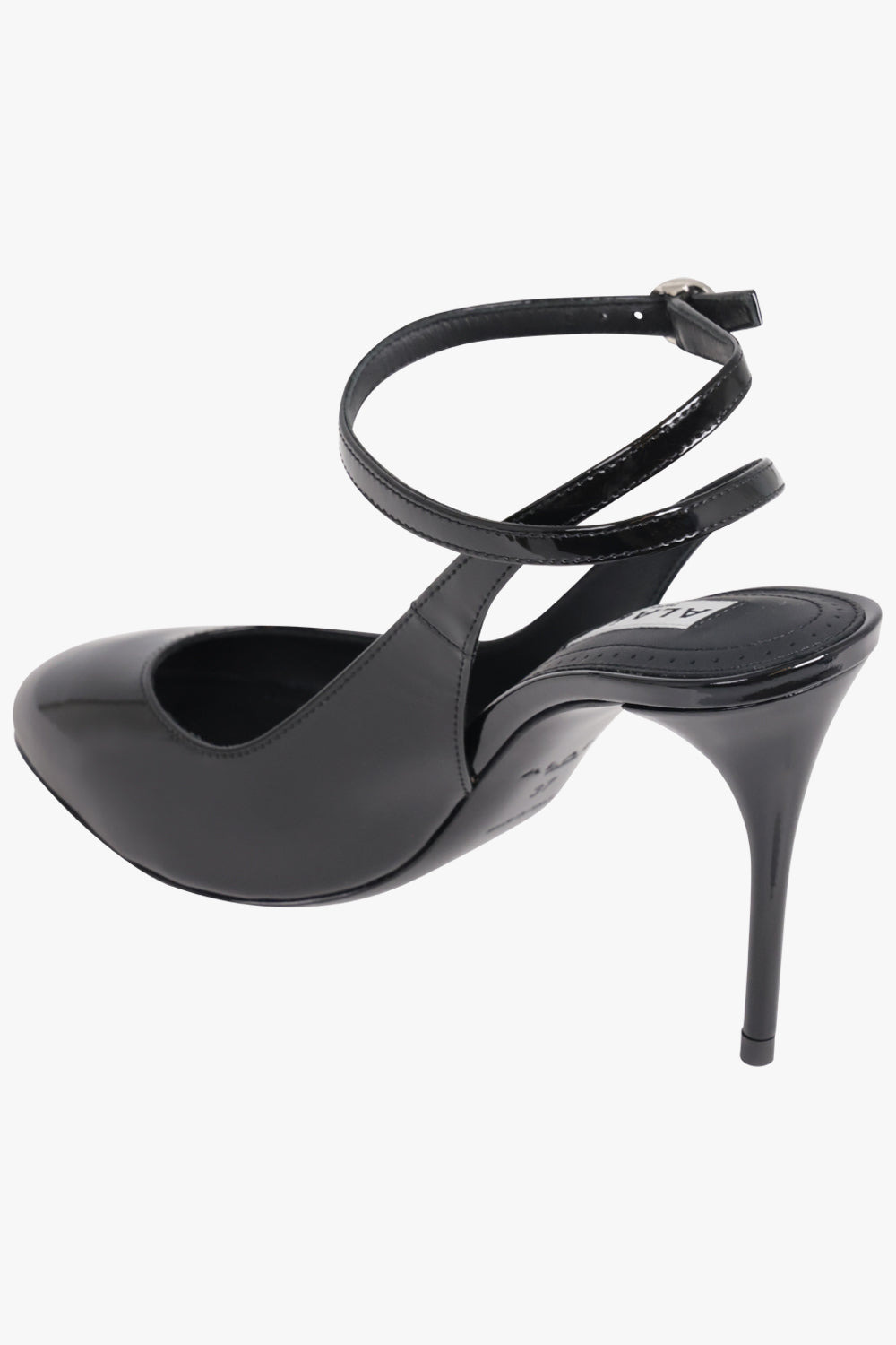 SLINGBACK PATENT 90MM CLOSED SLINGBACK HEEL | BLACK - 3
