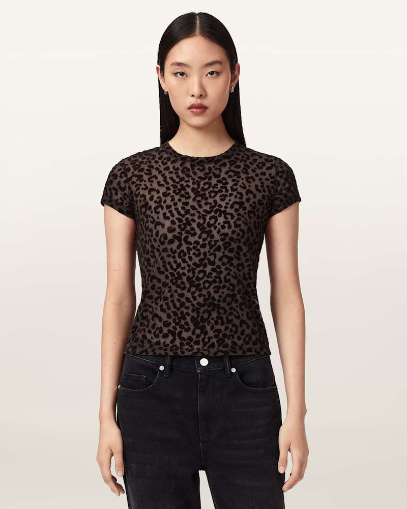 ELLIE MESH LEOPARD PRINT T-SHIRT 5