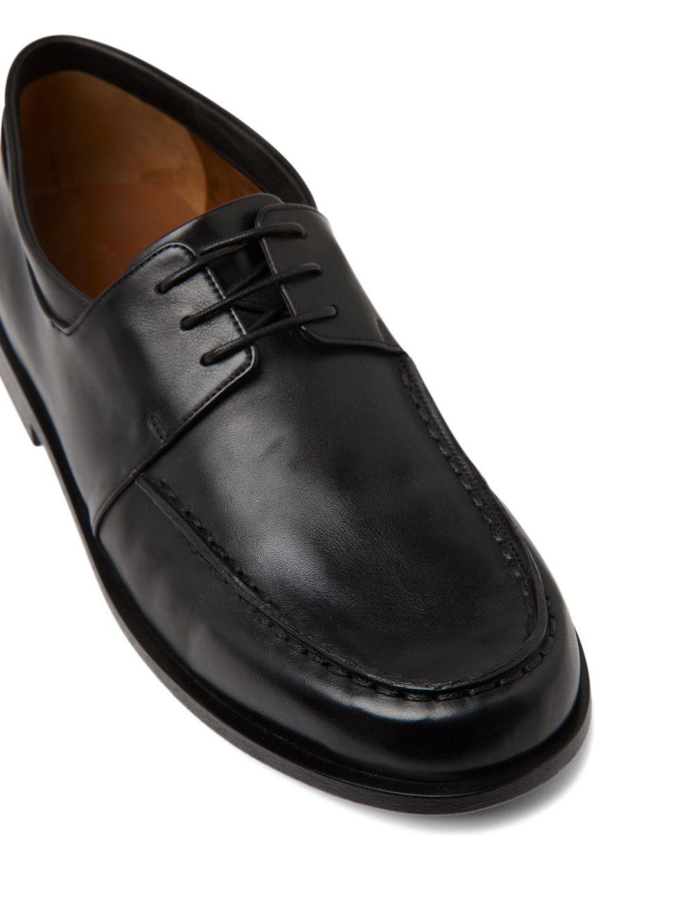 leather lace-up derby shoes - 4