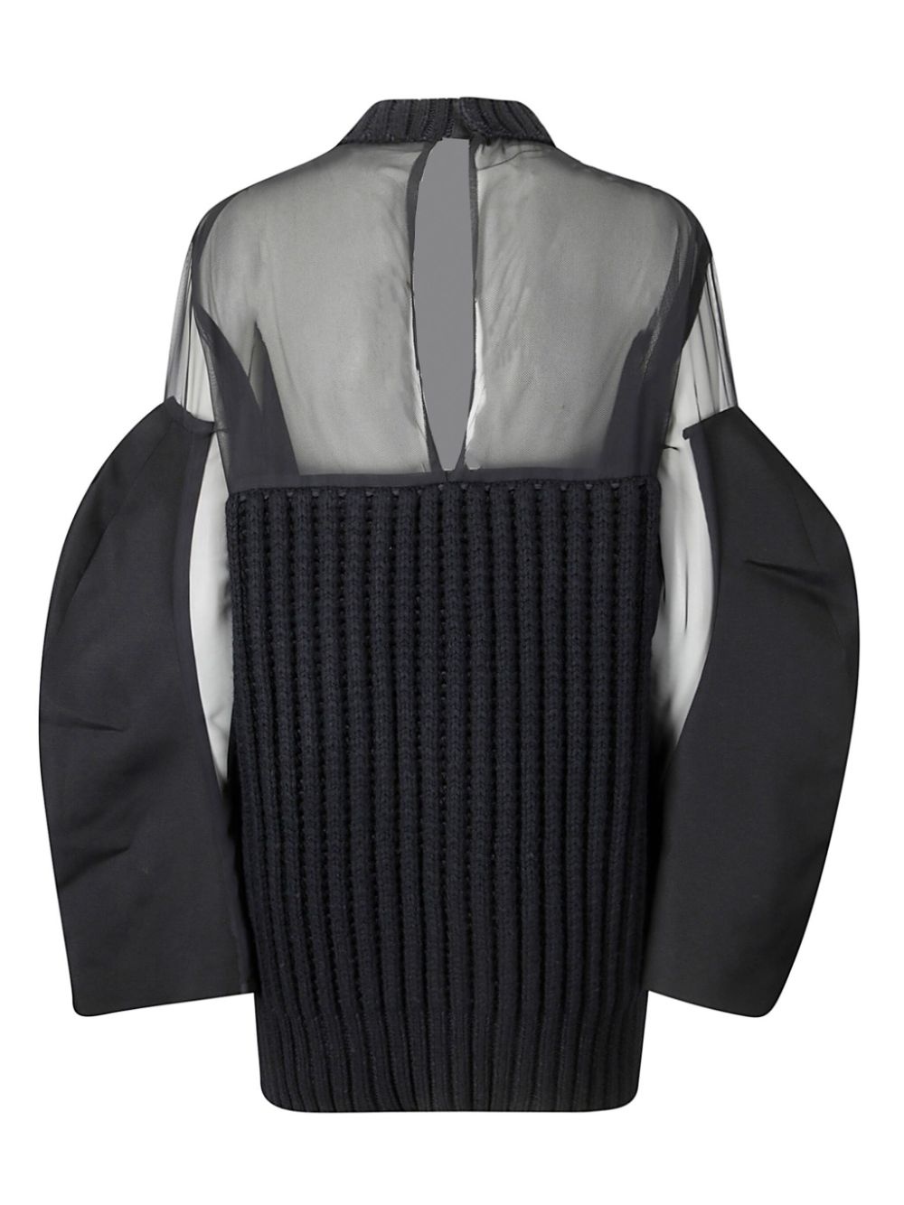 knitted chiffon dress - 2