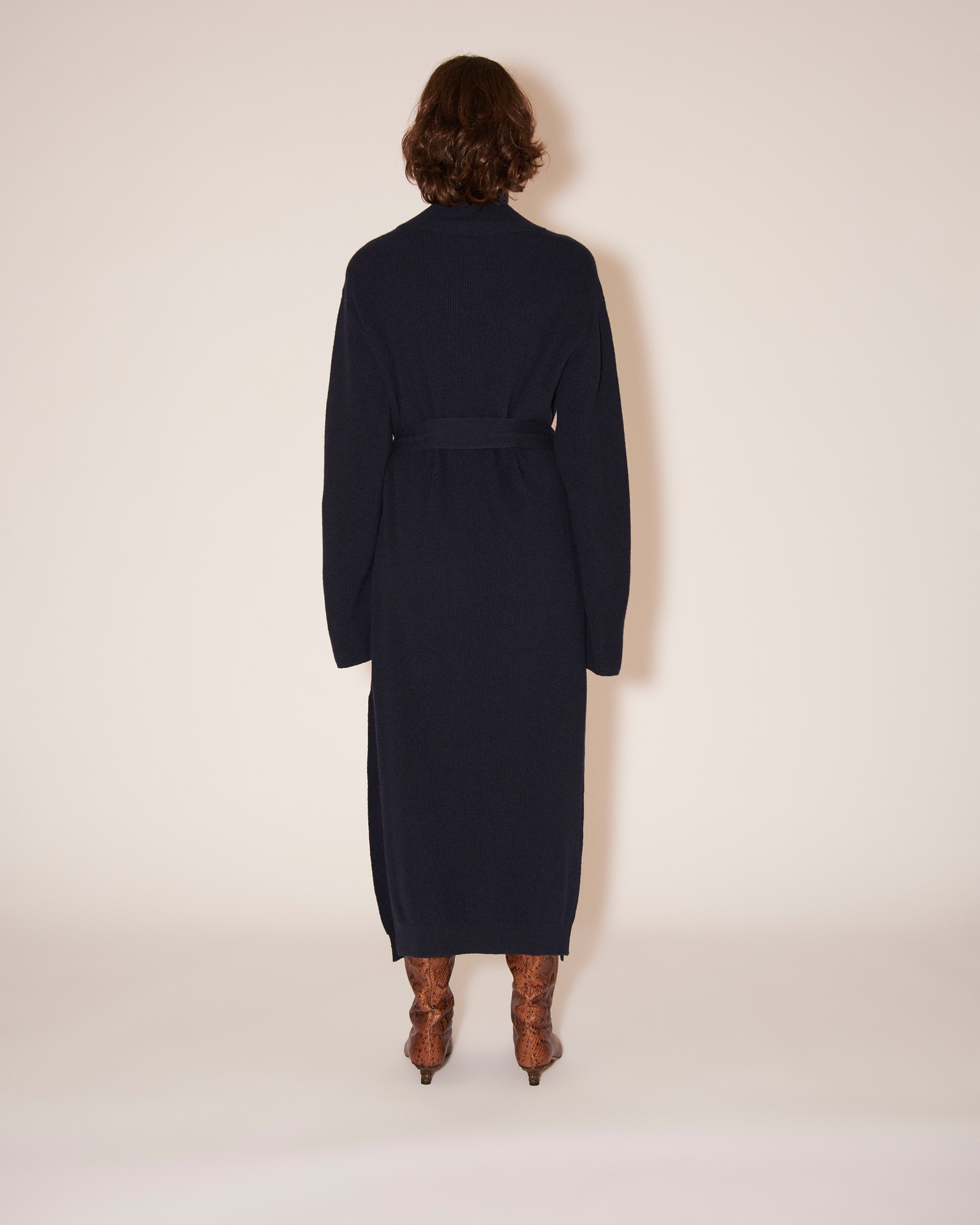 CANAAN - Cashmere-blend turtleneck dress - Navy - 5