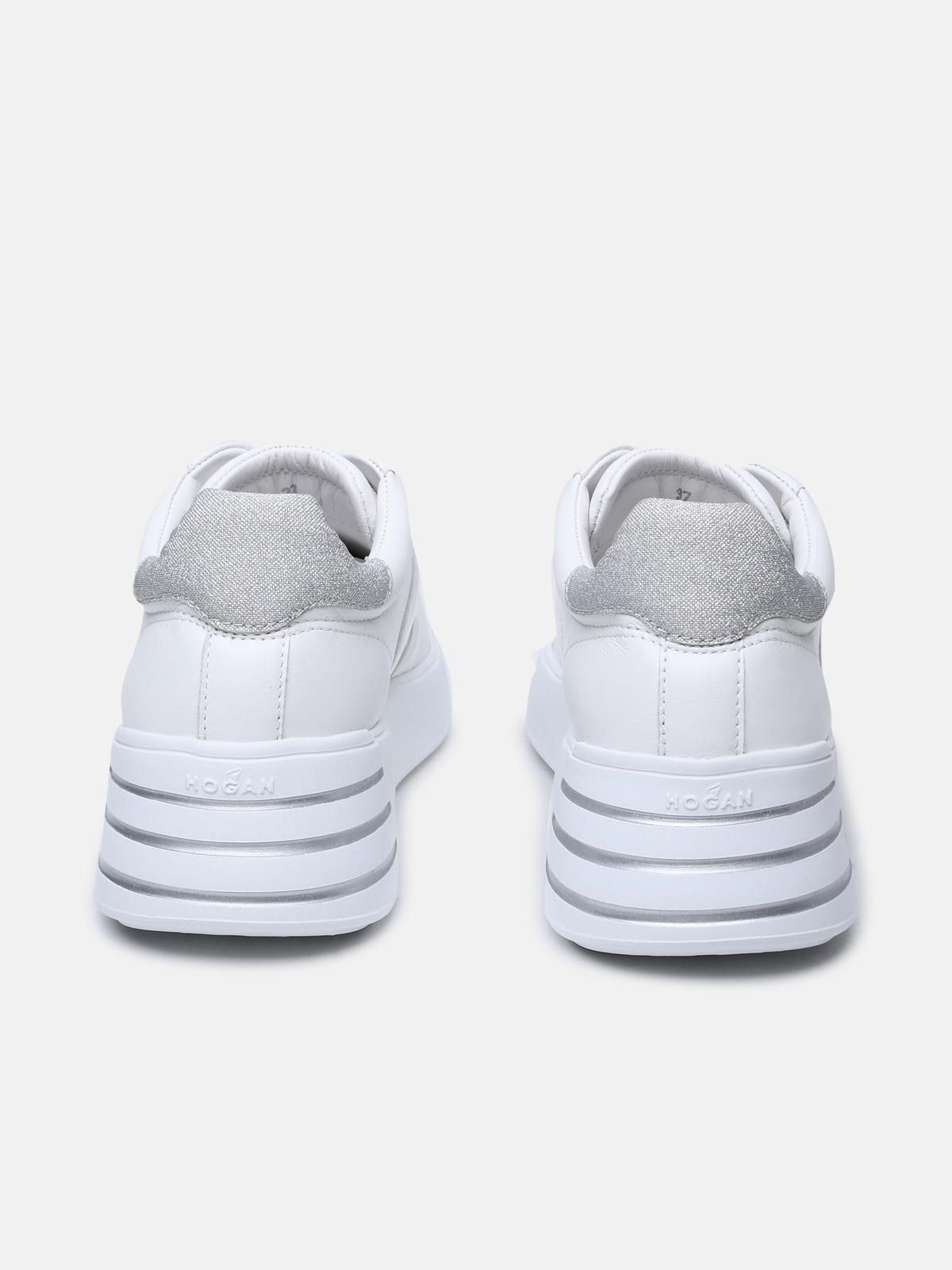 WHITE LEATHER REBEL SNEAKERS - 4