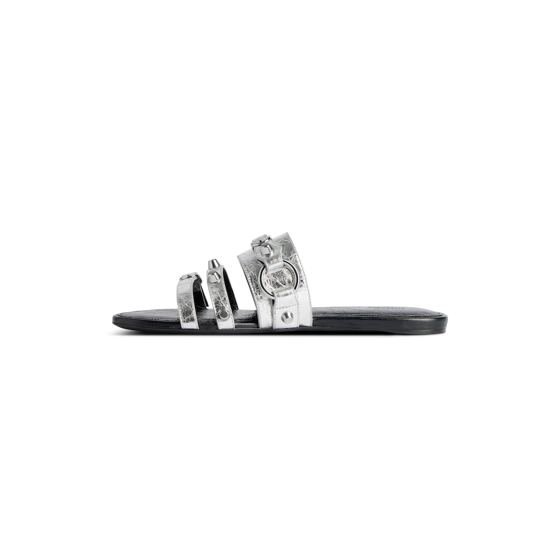 Women's City Mule Flat in Silver - 4