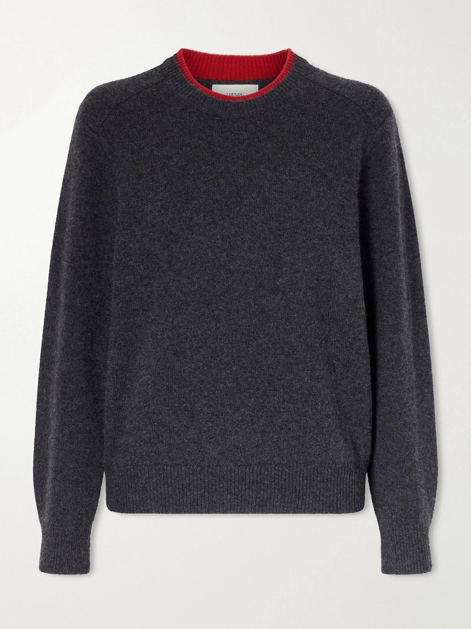 Otis ribbed cashmere sweater Charcoal - 1