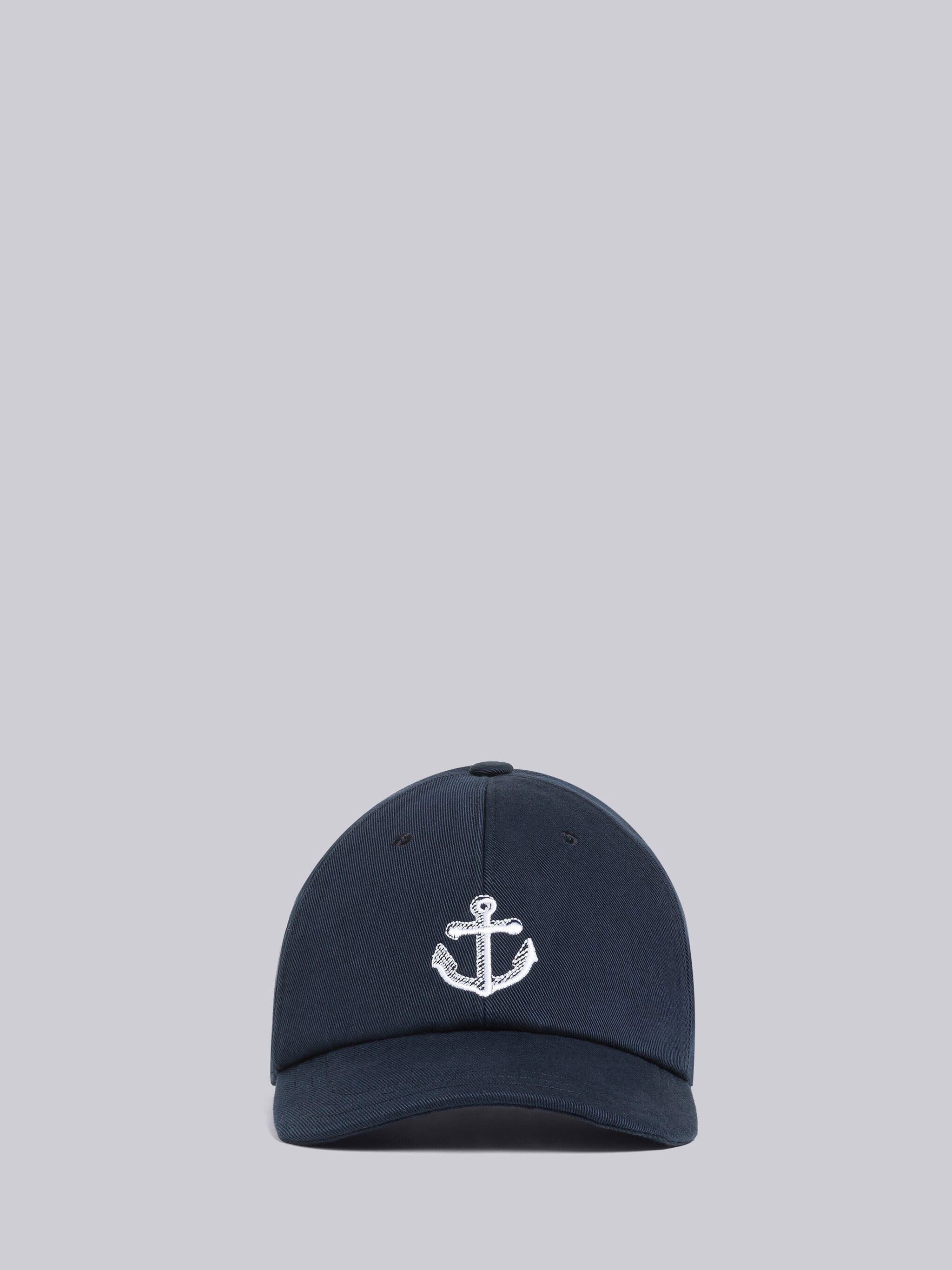 Satin Stitch Anchor 6-Panel Baseball Cap - 1