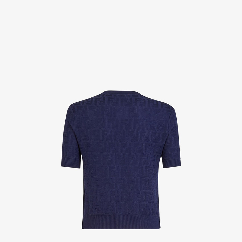 FENDI Blue cotton and viscose sweater outlook