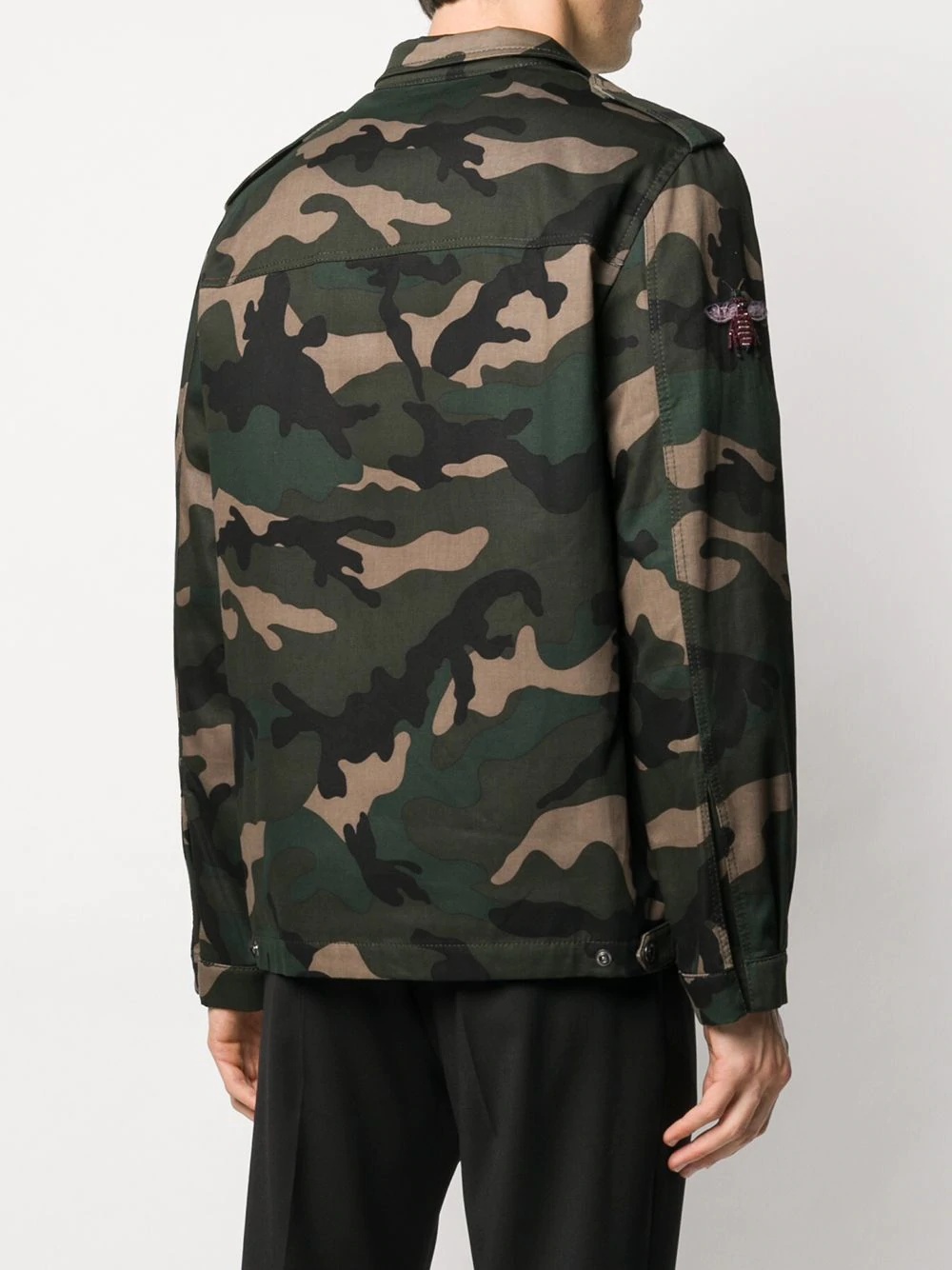 camouflage-print embroidered jacket - 4