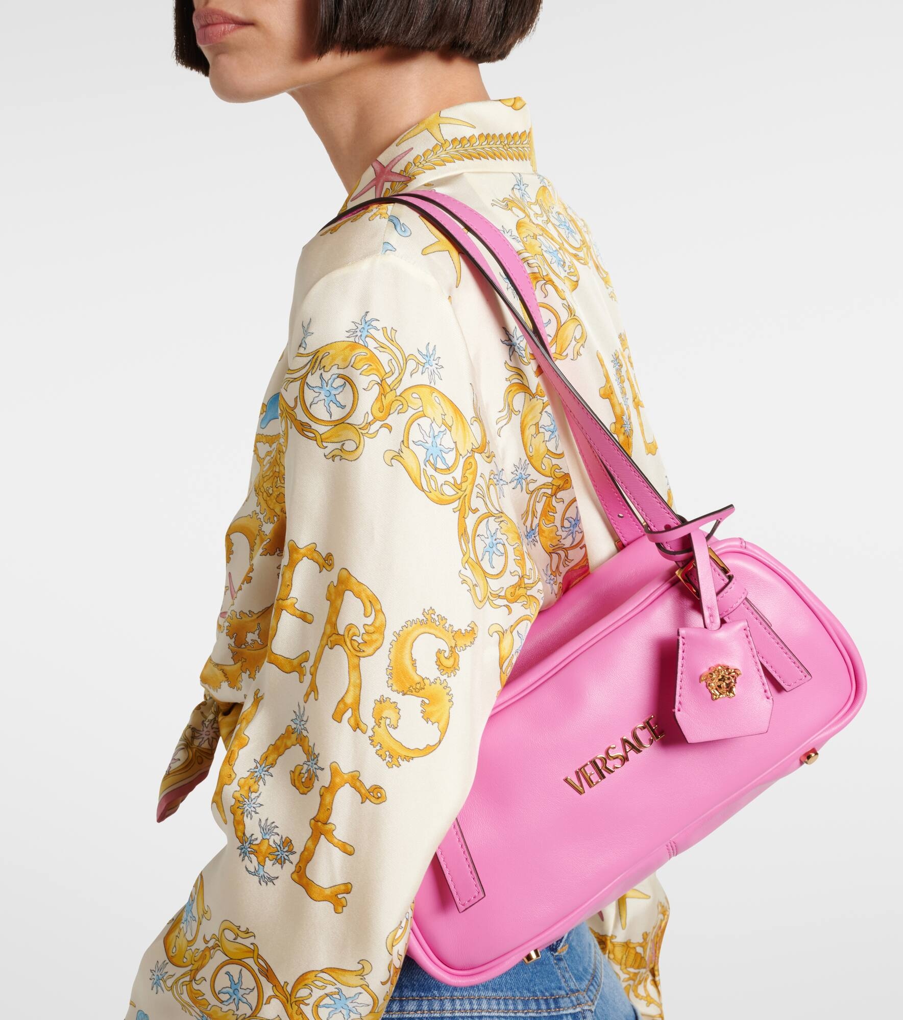 Versace Tag Bowling leather shoulder bag - 2