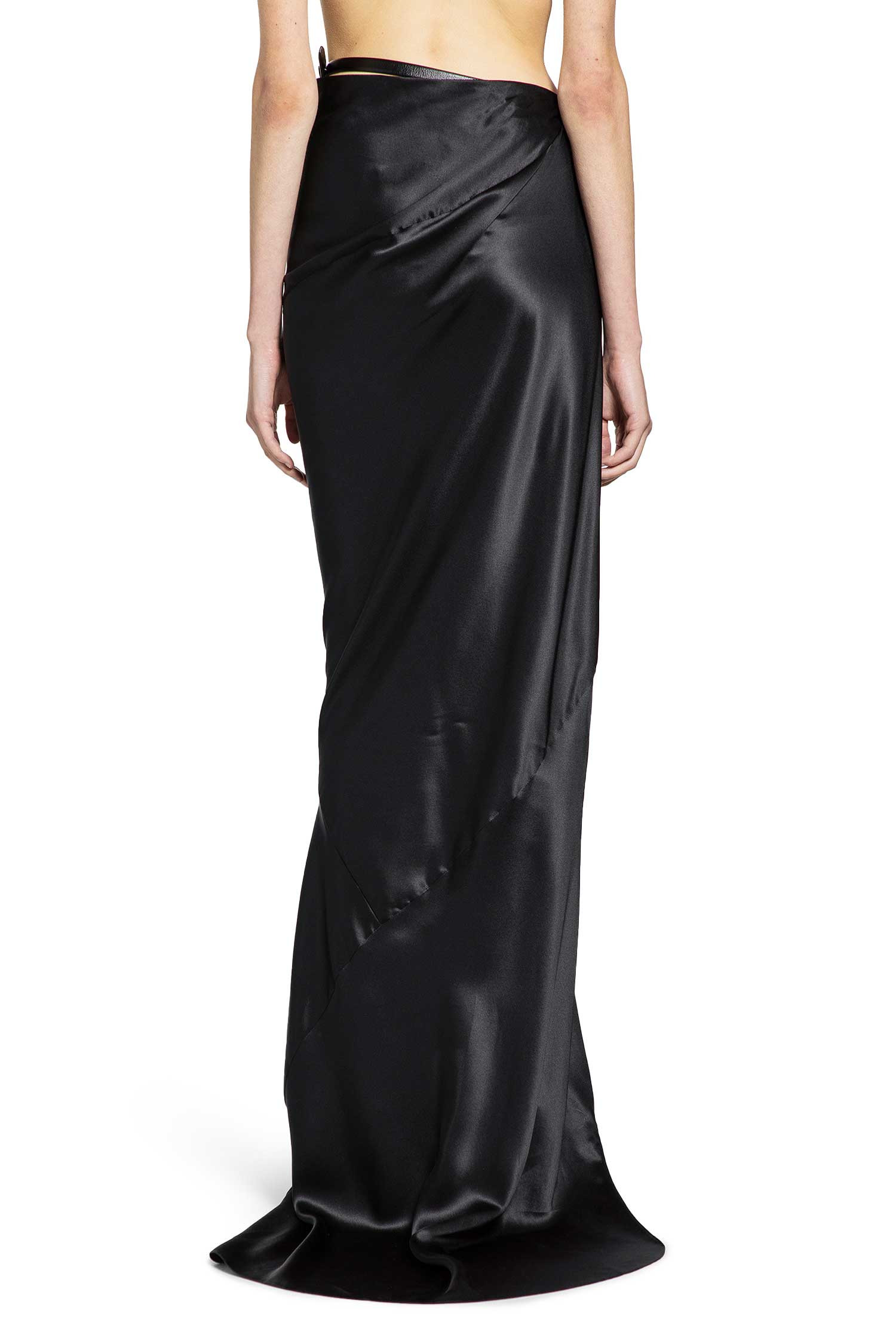 Silk Satin Long Bias Skirt - 3