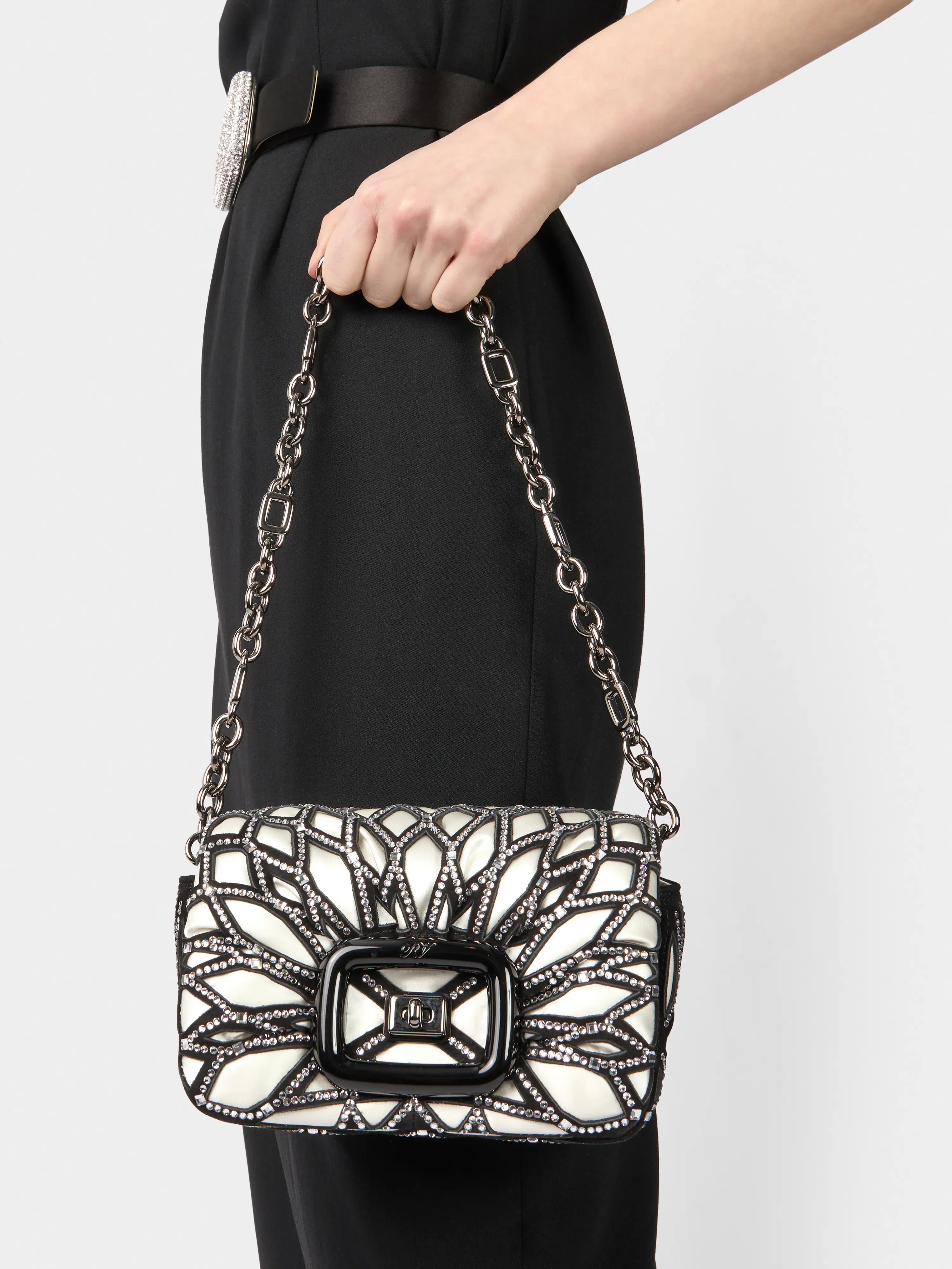 Viv' Choc Mini Bag in satin - 9