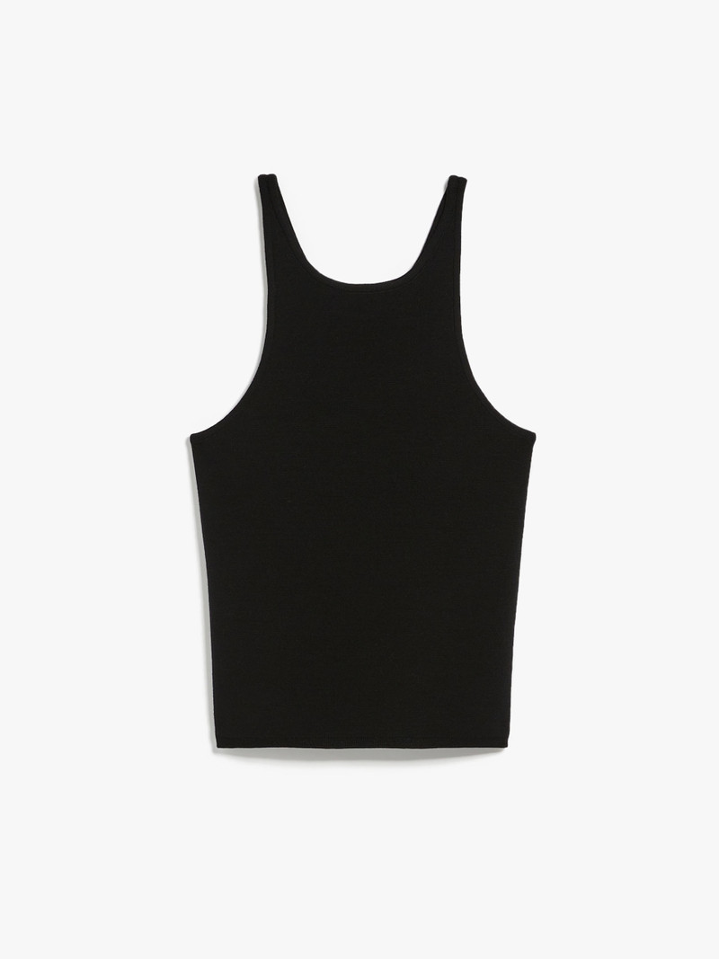 ALFEO Halter neck top in vanisé wool - 1