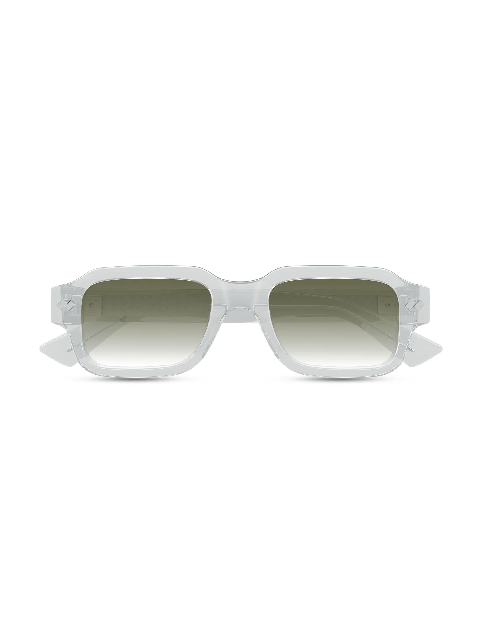 Men's Intrecciato Wirecore 51MM Rectangular Sunglasses - Grey Green - 1