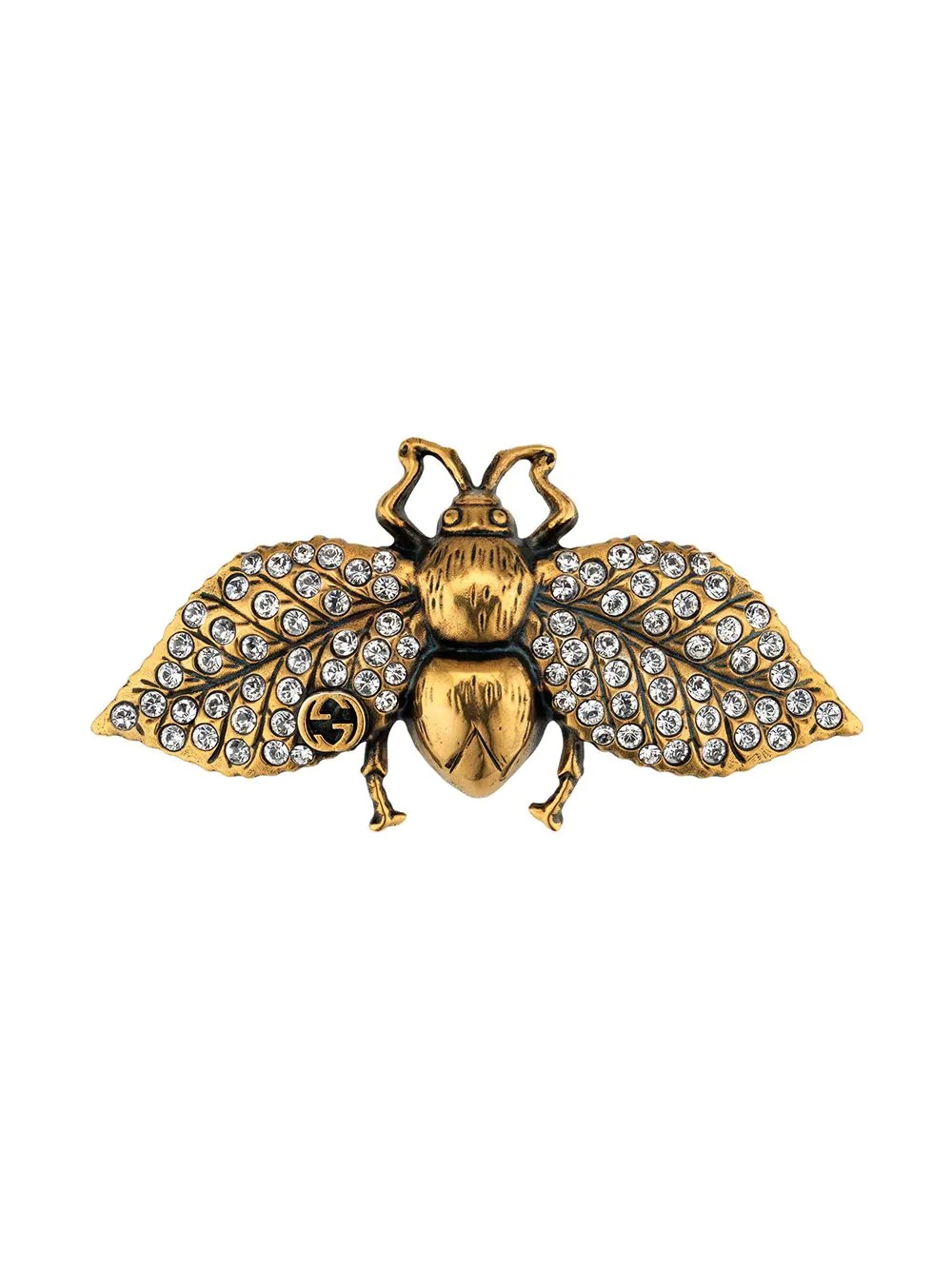 crystal-embellished bee hair slide - 1