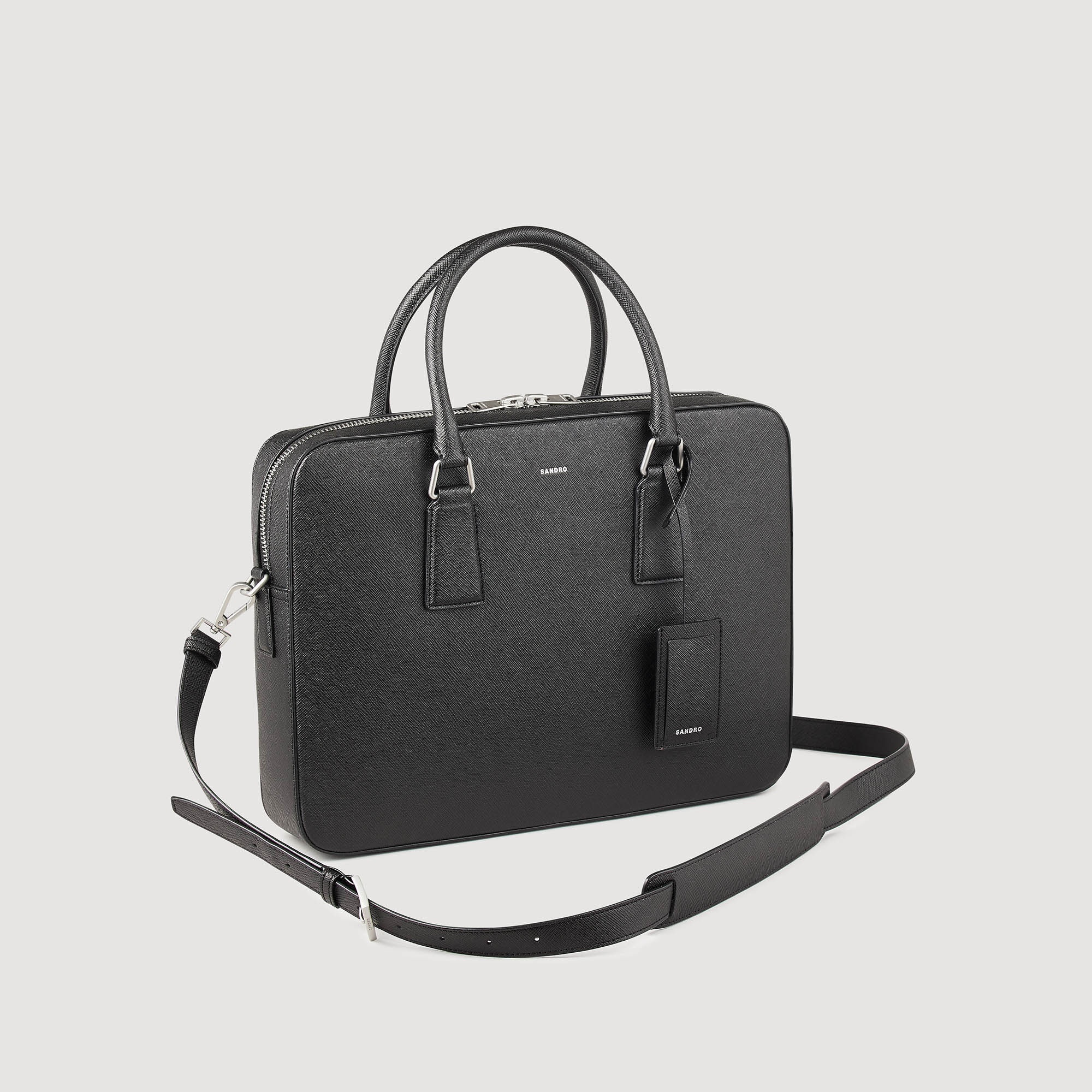 Saffiano leather briefcase - 3