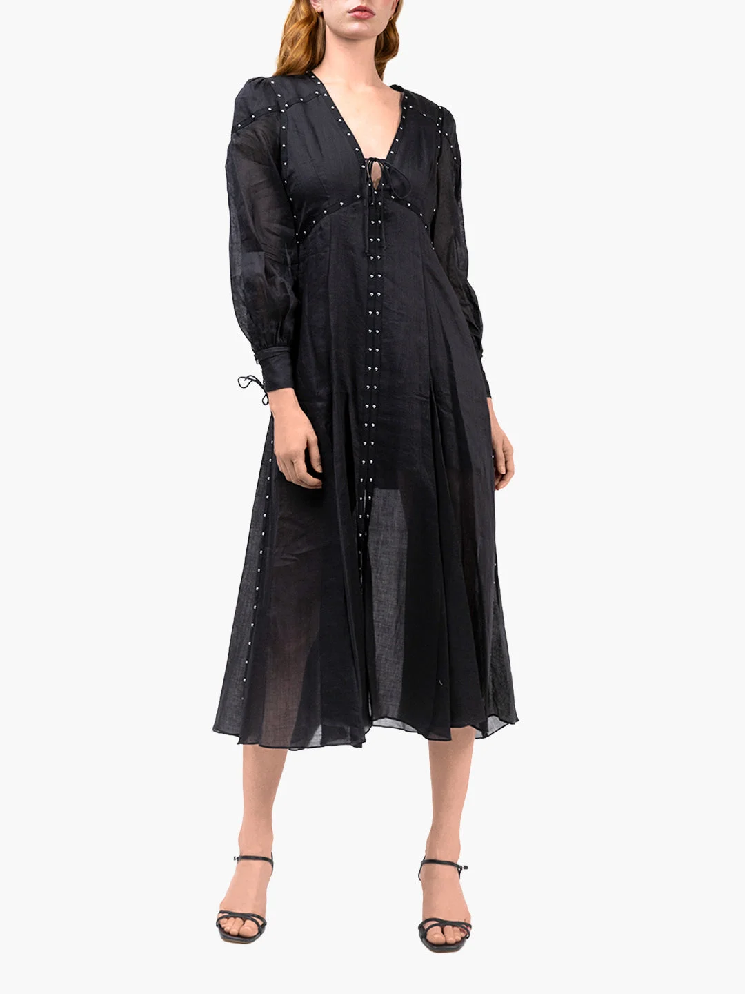 STUDDED OMBRE MIDI DRESS - 1
