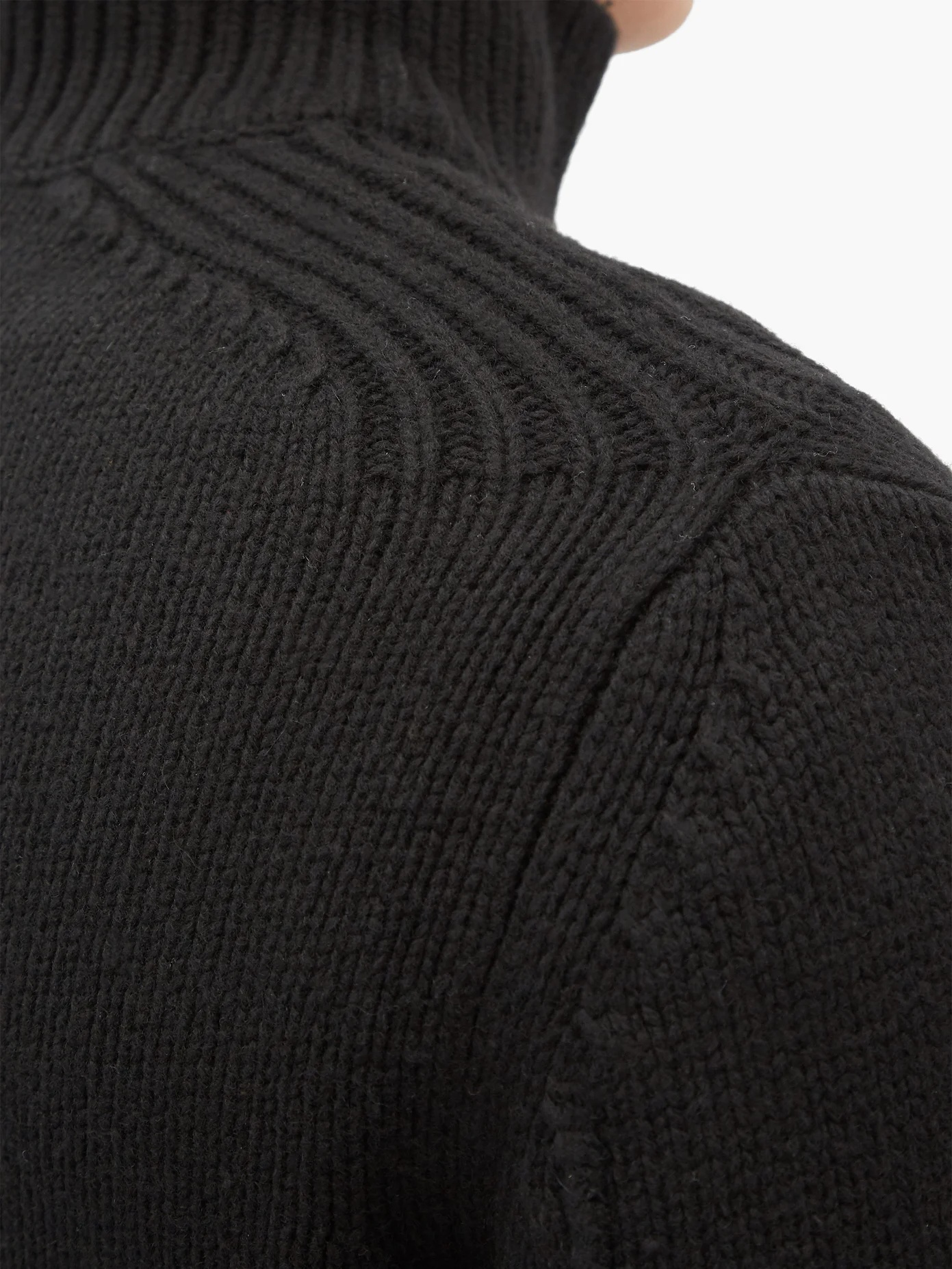 Logo-patch wool-blend zip-through sweater - 4