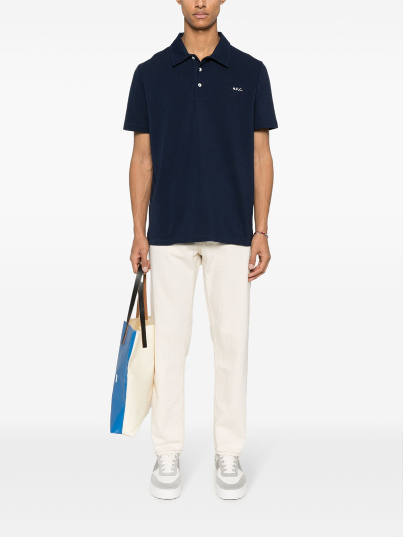 A.P.C. A.p.c. Logo-embroidered Cotton Polo Shirt outlook