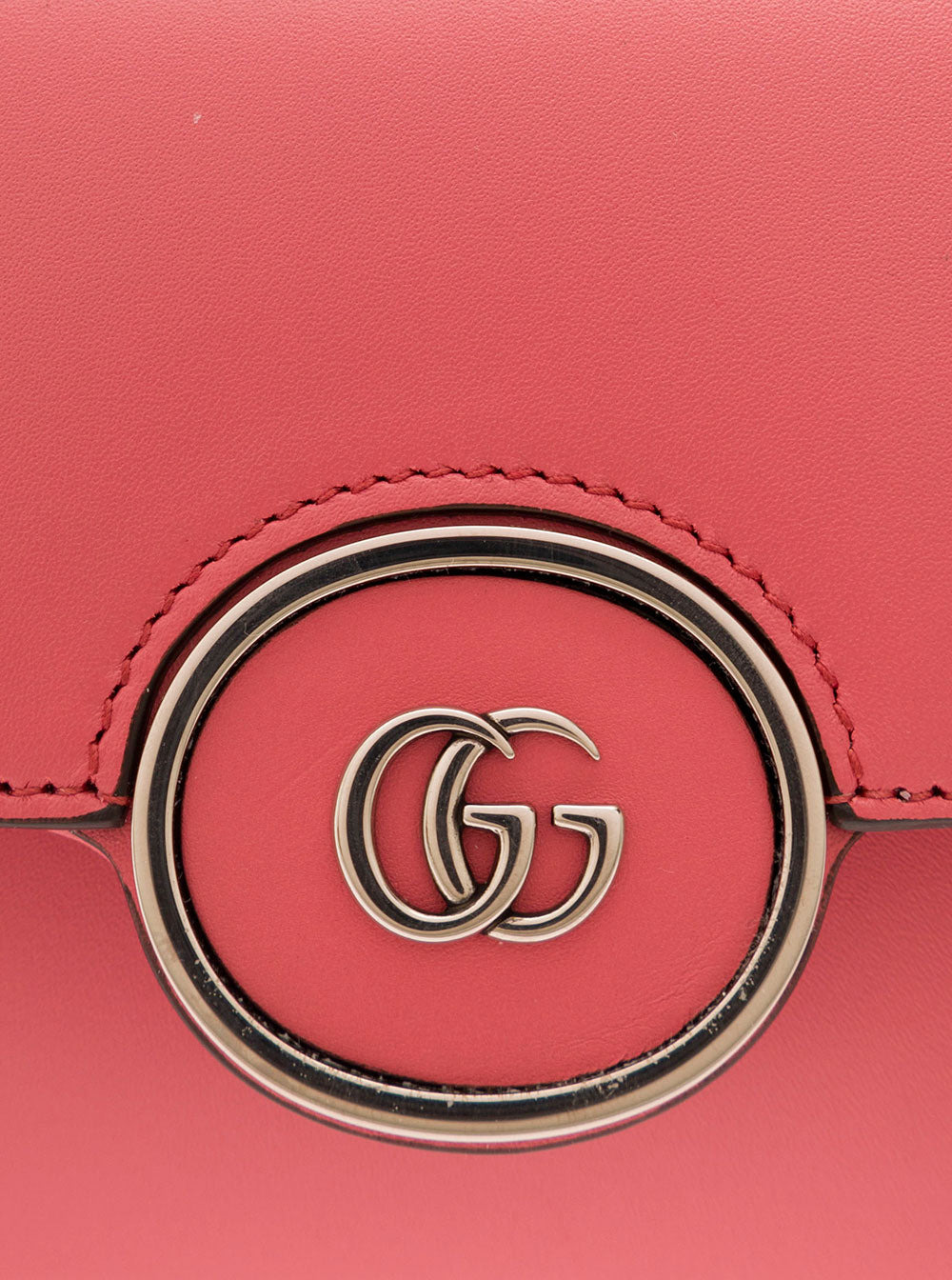 Gucci Women 'Petite Gg' Mini Pink Shoulder Bag With Double G Detail In Leather Woman - 4