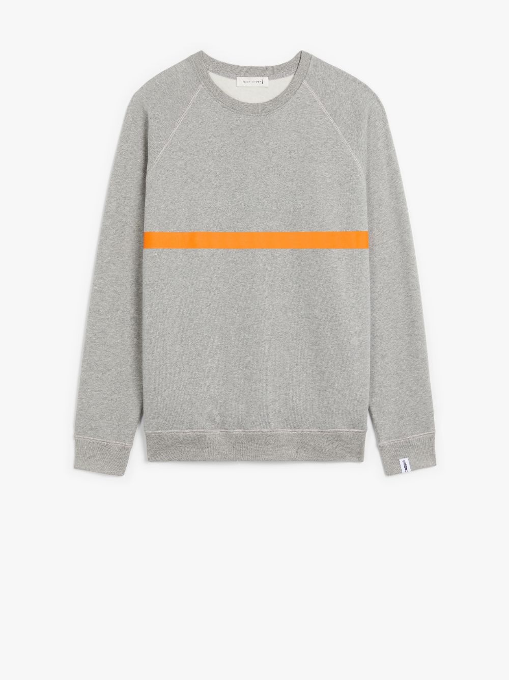 GREY X ORANGE COTTON CREW NECK SWEATSHIRT | GJM-207 - 1