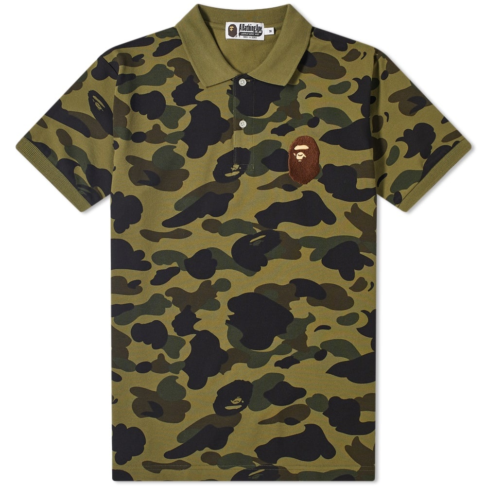 A Bathing Ape 1st Camo Ape Head Polo - 1