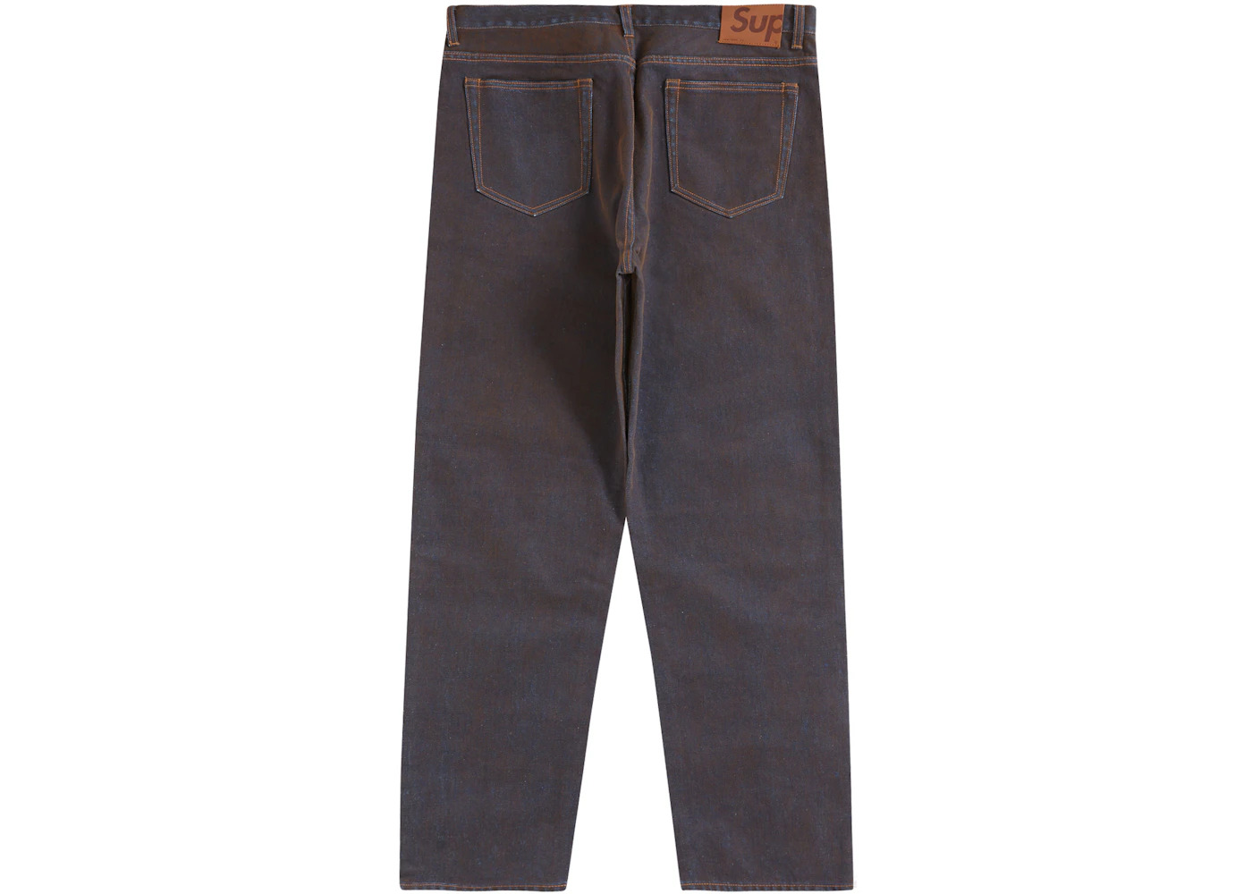 Supreme Flocked Regular Jean Gold - 2