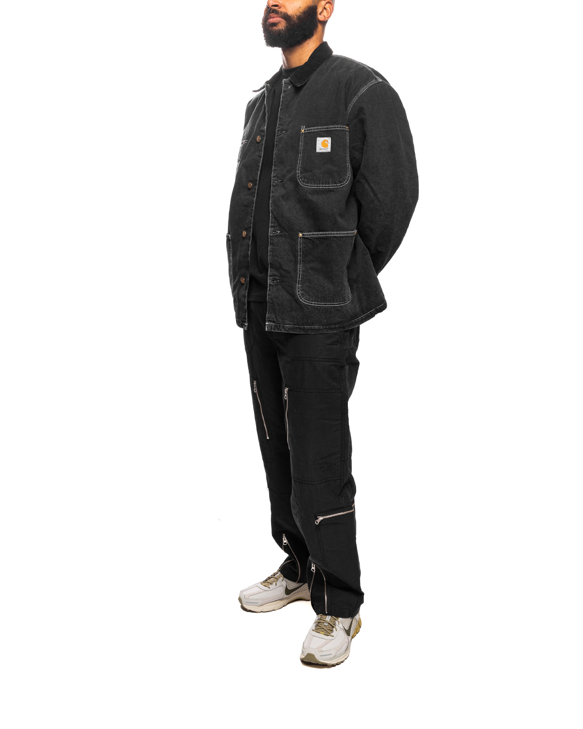 OG Chore Coat Black/Black Stone Washed - 2