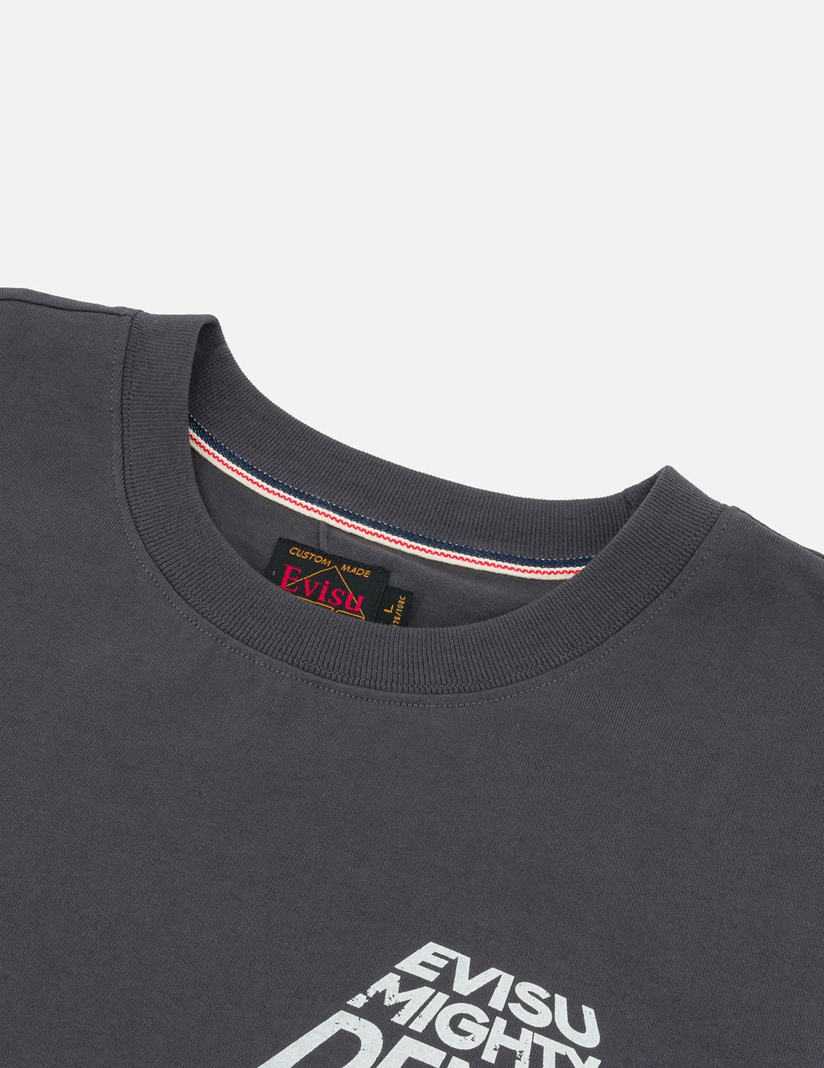 Slogan Print with Godhead Appliqué Embroidery Regular Fit T-Shirt - 7