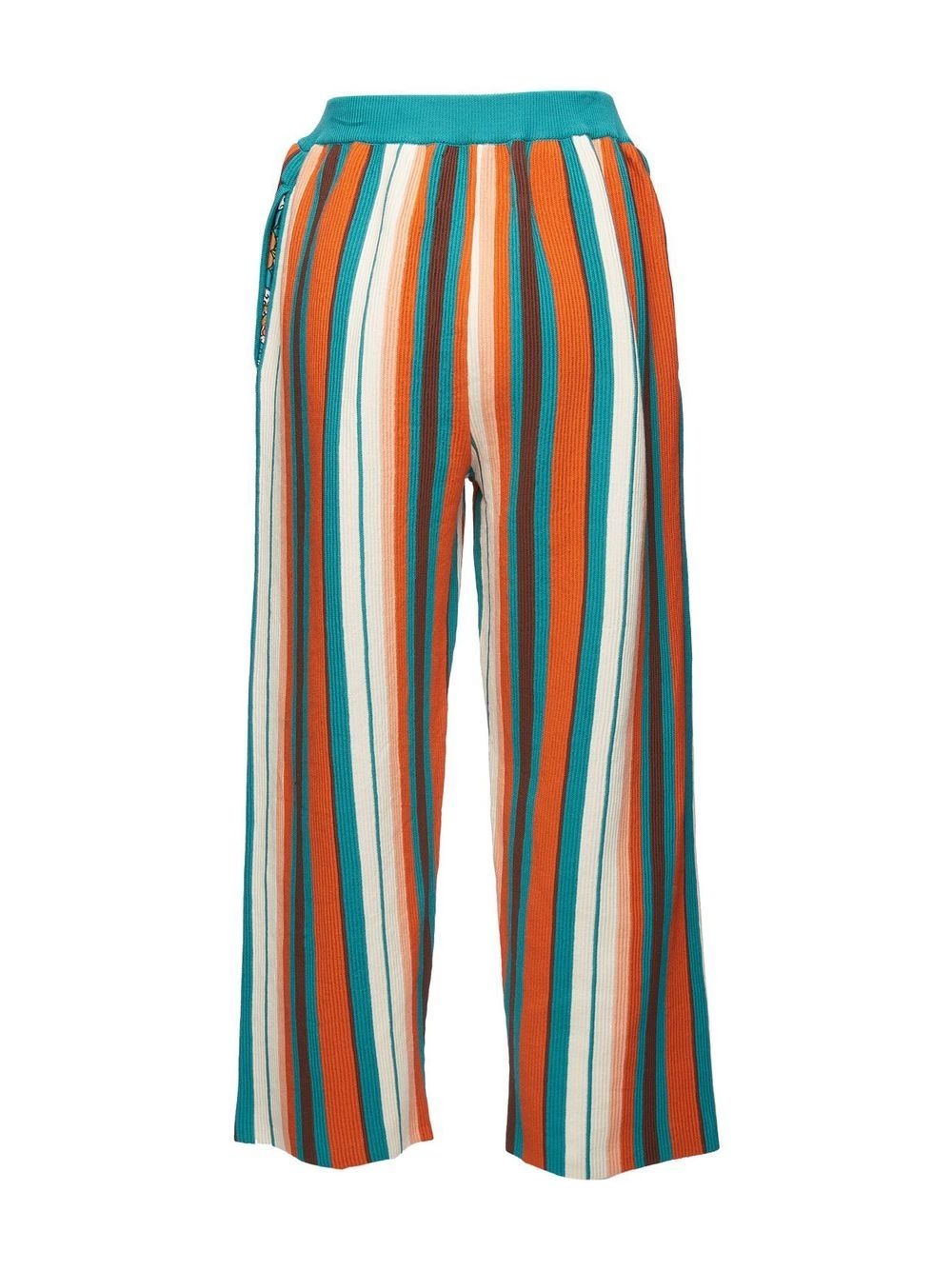 vertical-stripe cropped trousers - 5