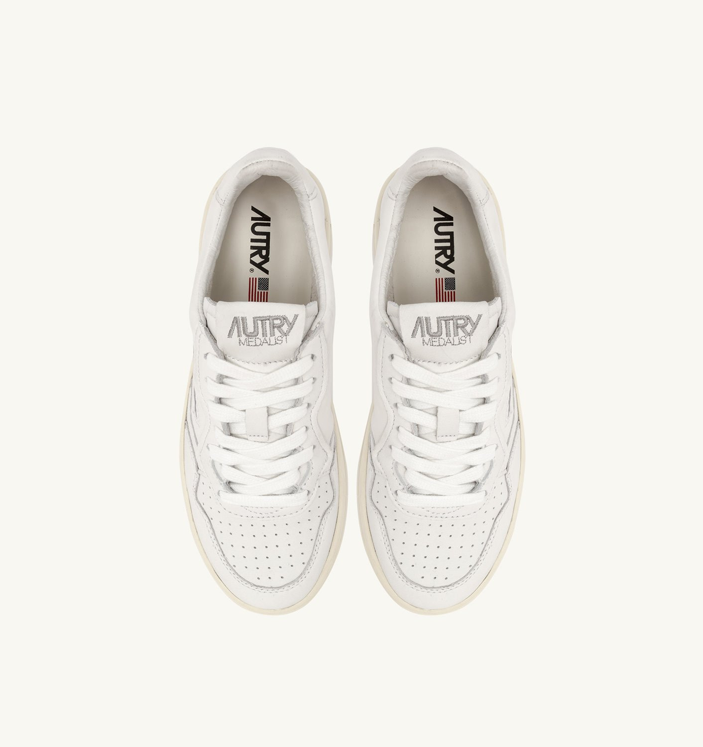 MEDALIST LOW SNEAKERS IN SUPER-SOFT WHITE NAPPA - 5