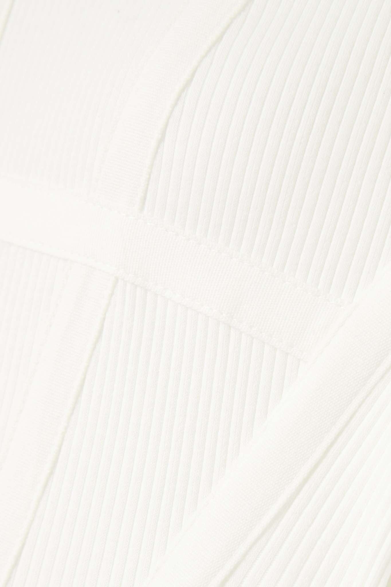 Combat canvas-paneled ribbed stretch-cotton jersey tank - 4