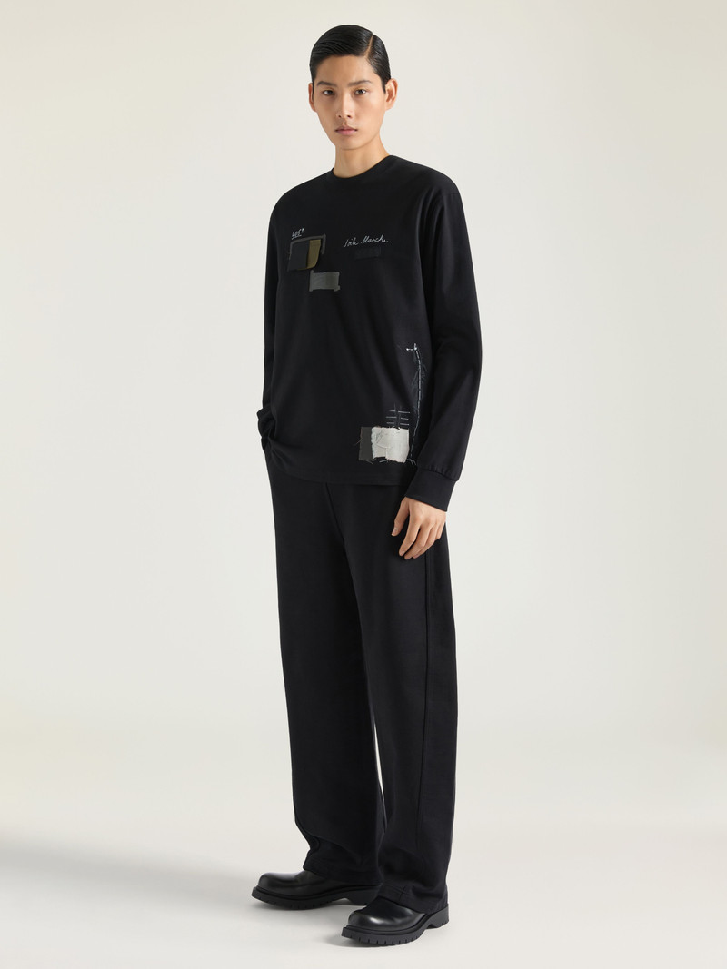 T-SHIRT IN COTTON WITH TROMPE L'ŒIL PATTERN 3