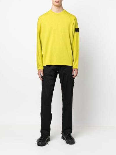 Stone Island Shadow Project logo-patch long-sleeved jumper outlook