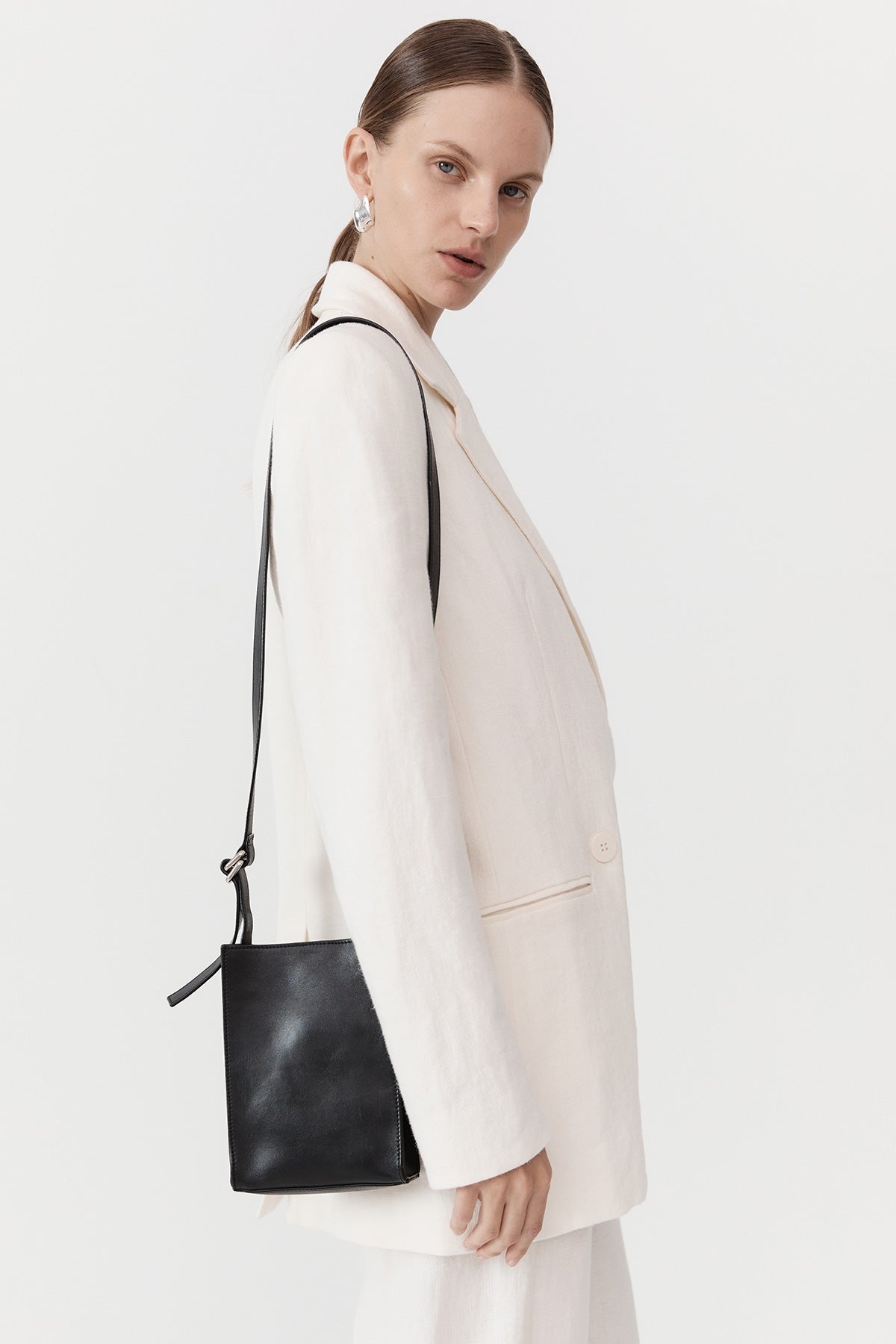 Boxy Sling Pouch - Black - 1
