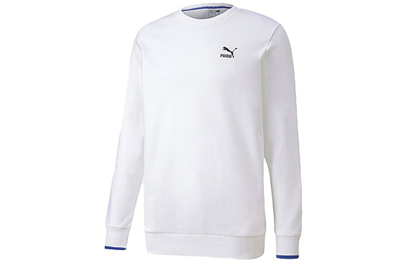 PUMA Casual Sports Running Round Neck Pullover Long Sleeves White 598134-02 - 1