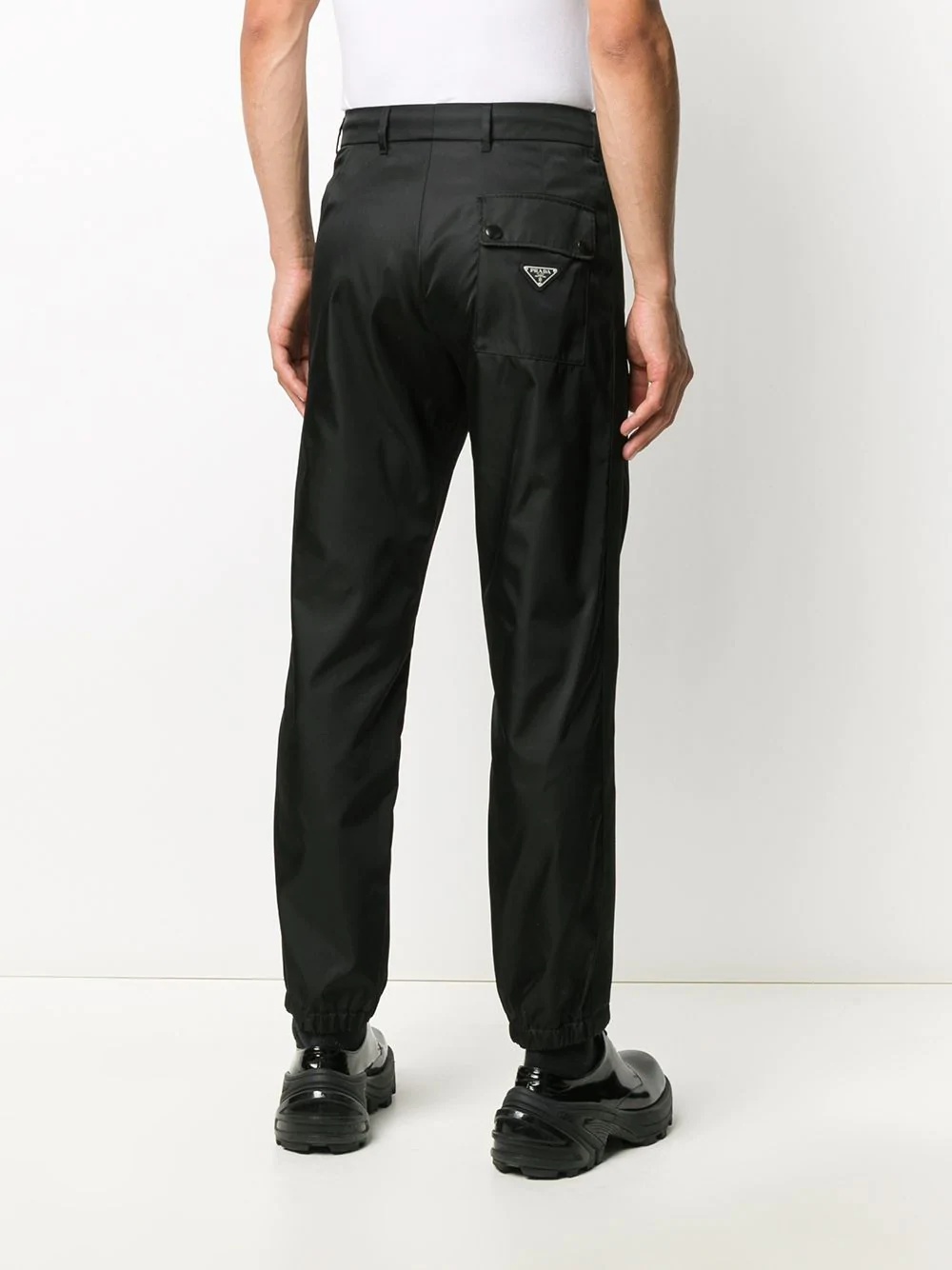 straight-leg gathered ankle trousers - 4