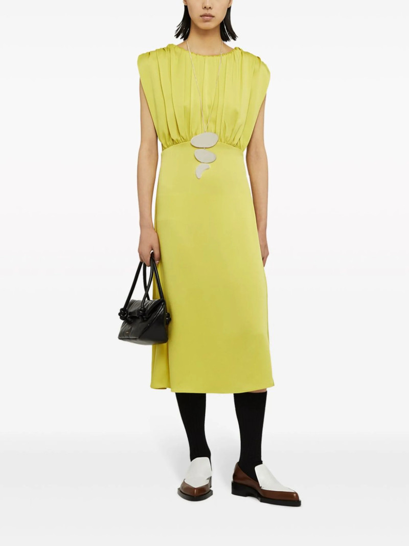 Jil Sander gathered sleeveless midi dress outlook